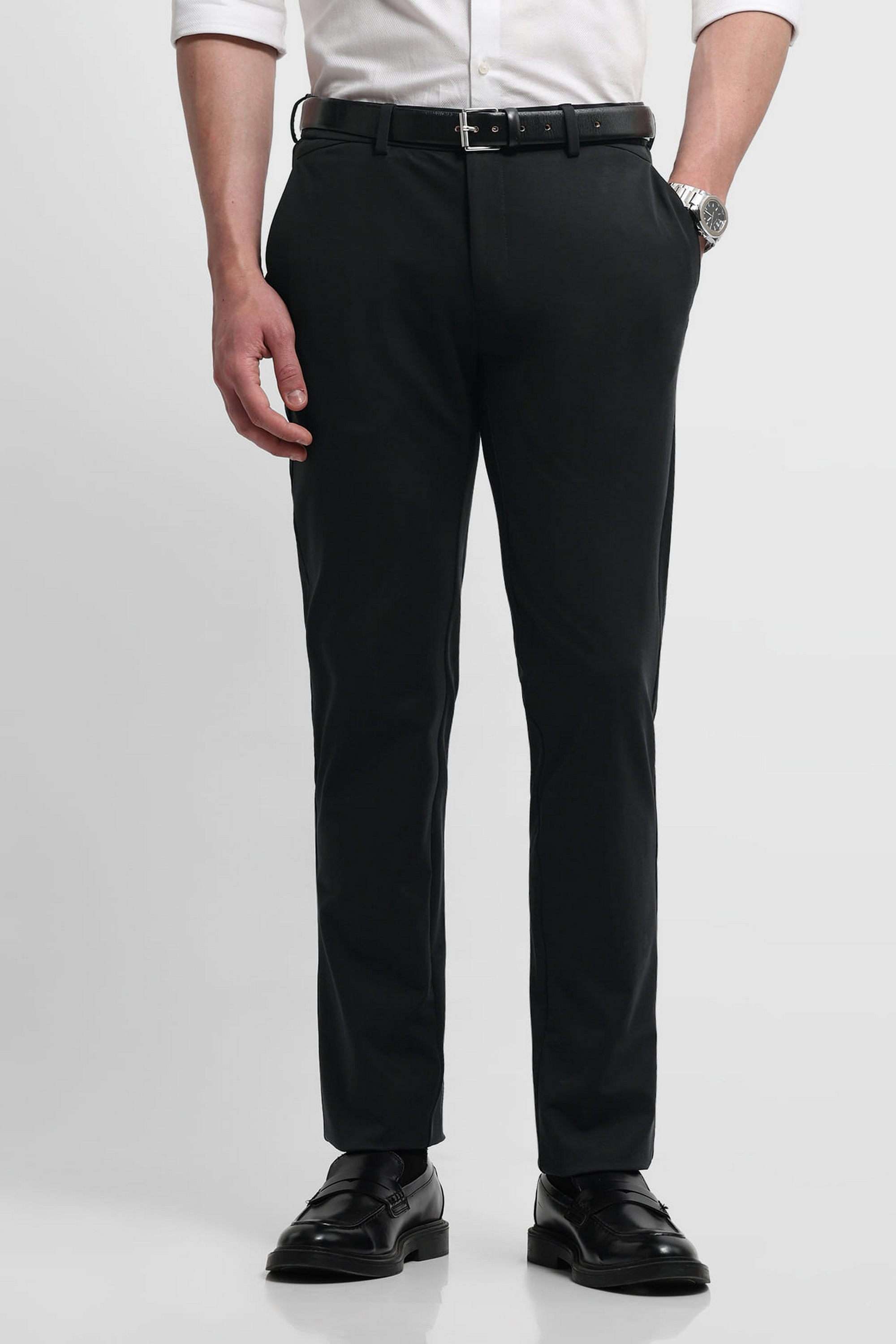 Solid-Blended-Fabric-Regular-Fit-Men-s-Formal-Trousers