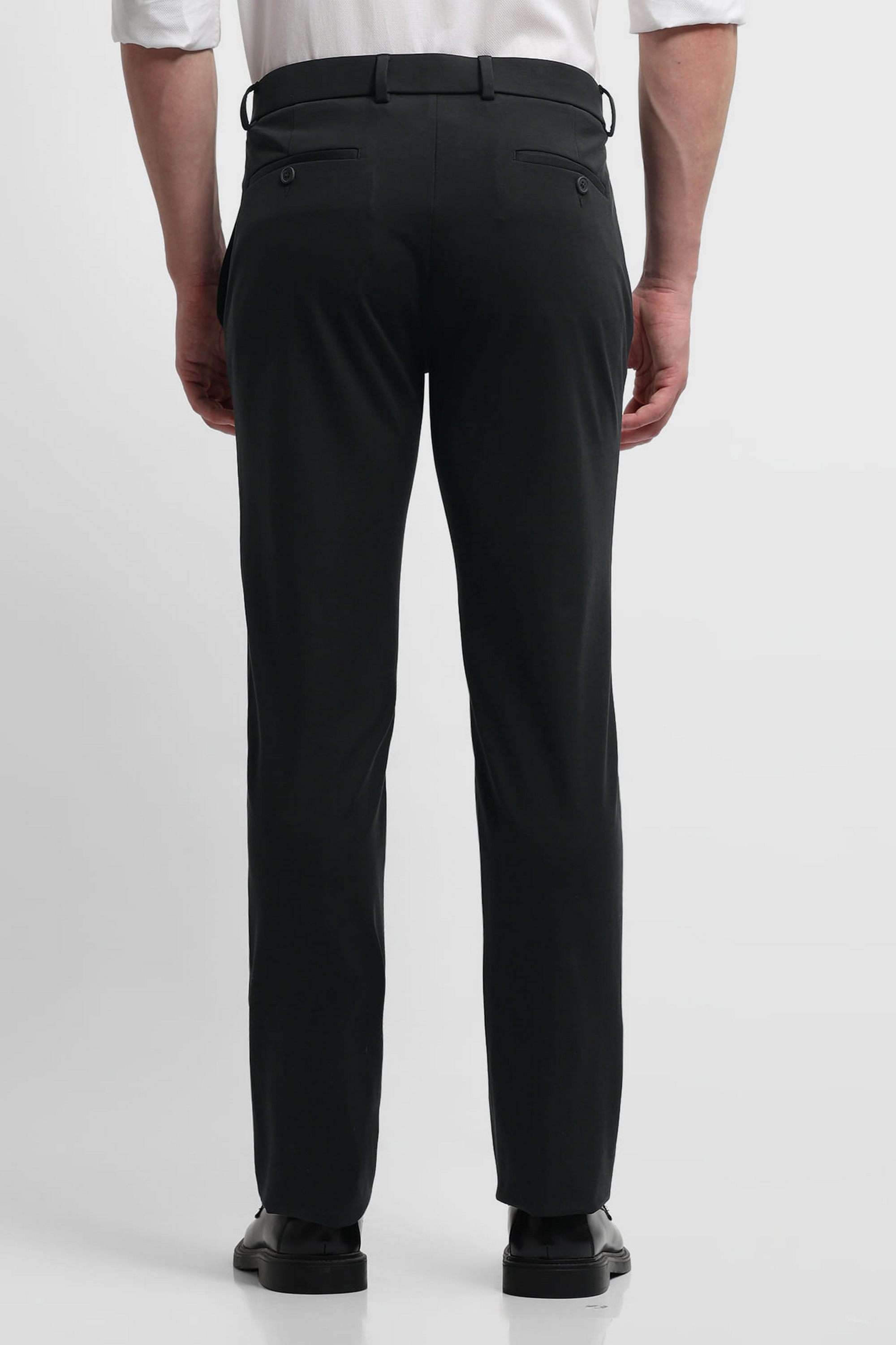 Solid-Blended-Fabric-Regular-Fit-Men-s-Formal-Trousers