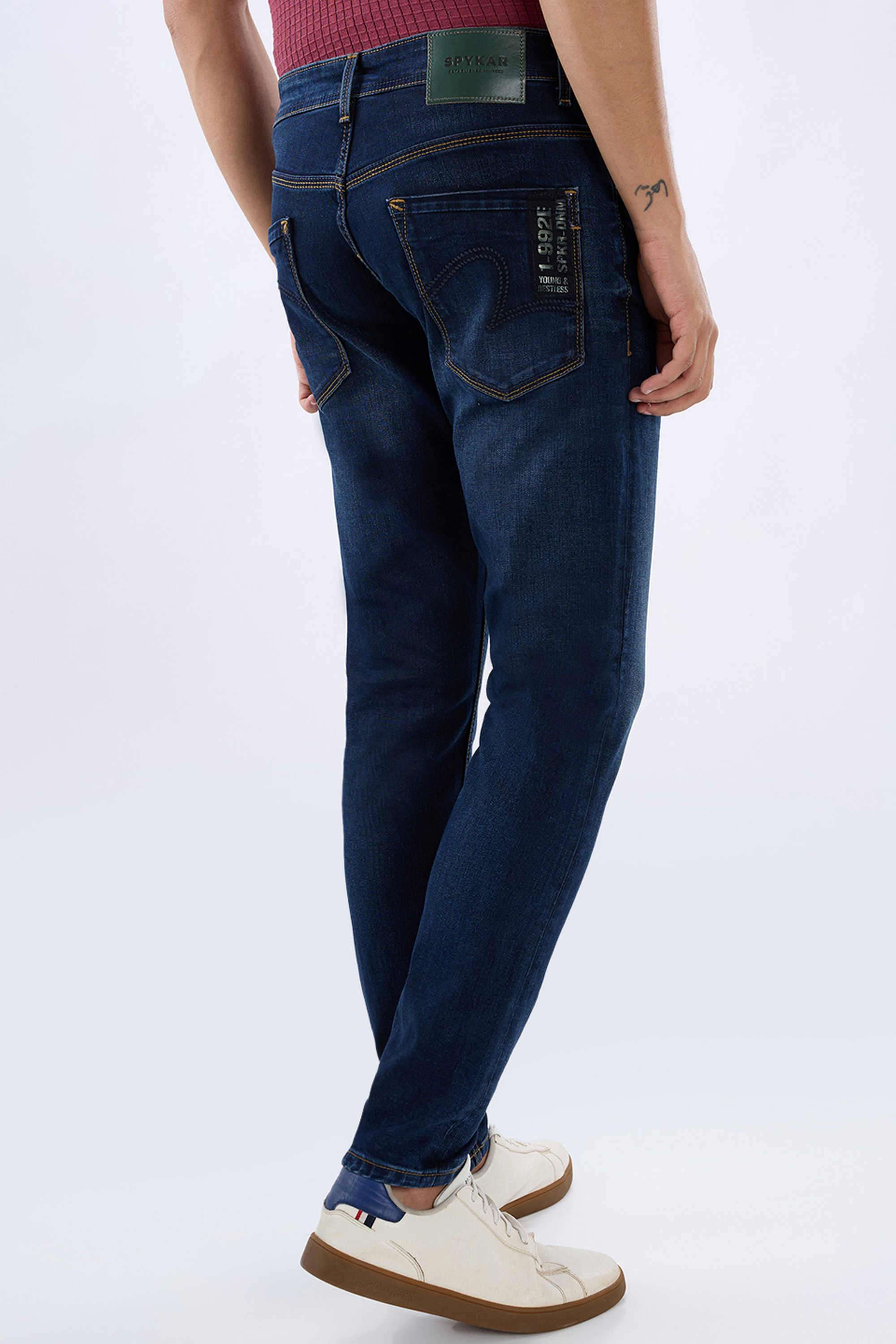 Solid-Cotton-Slim-Fit-Men-s-Jeans
