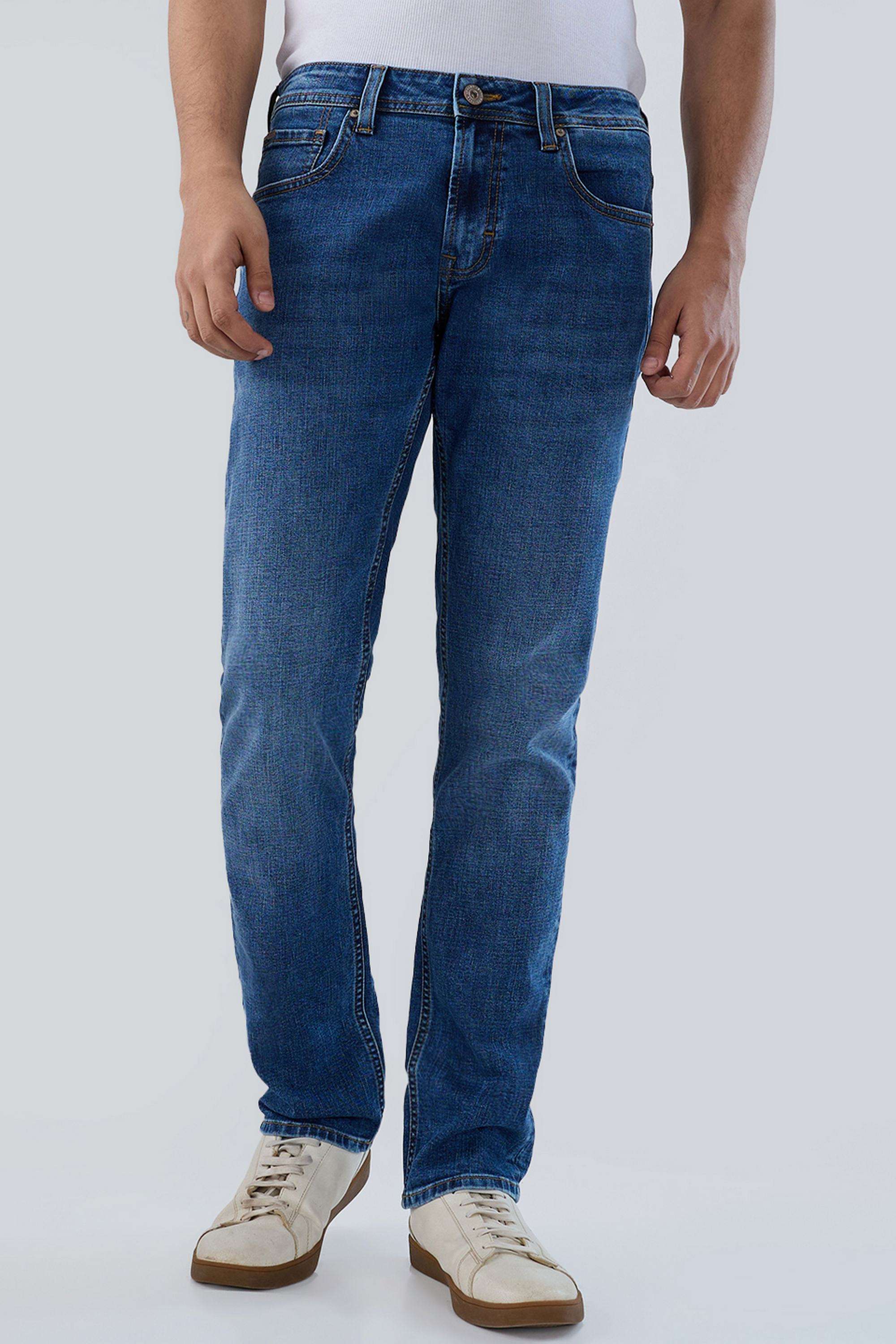 Solid-Cotton-Slim-Fit-Men-s-Jeans