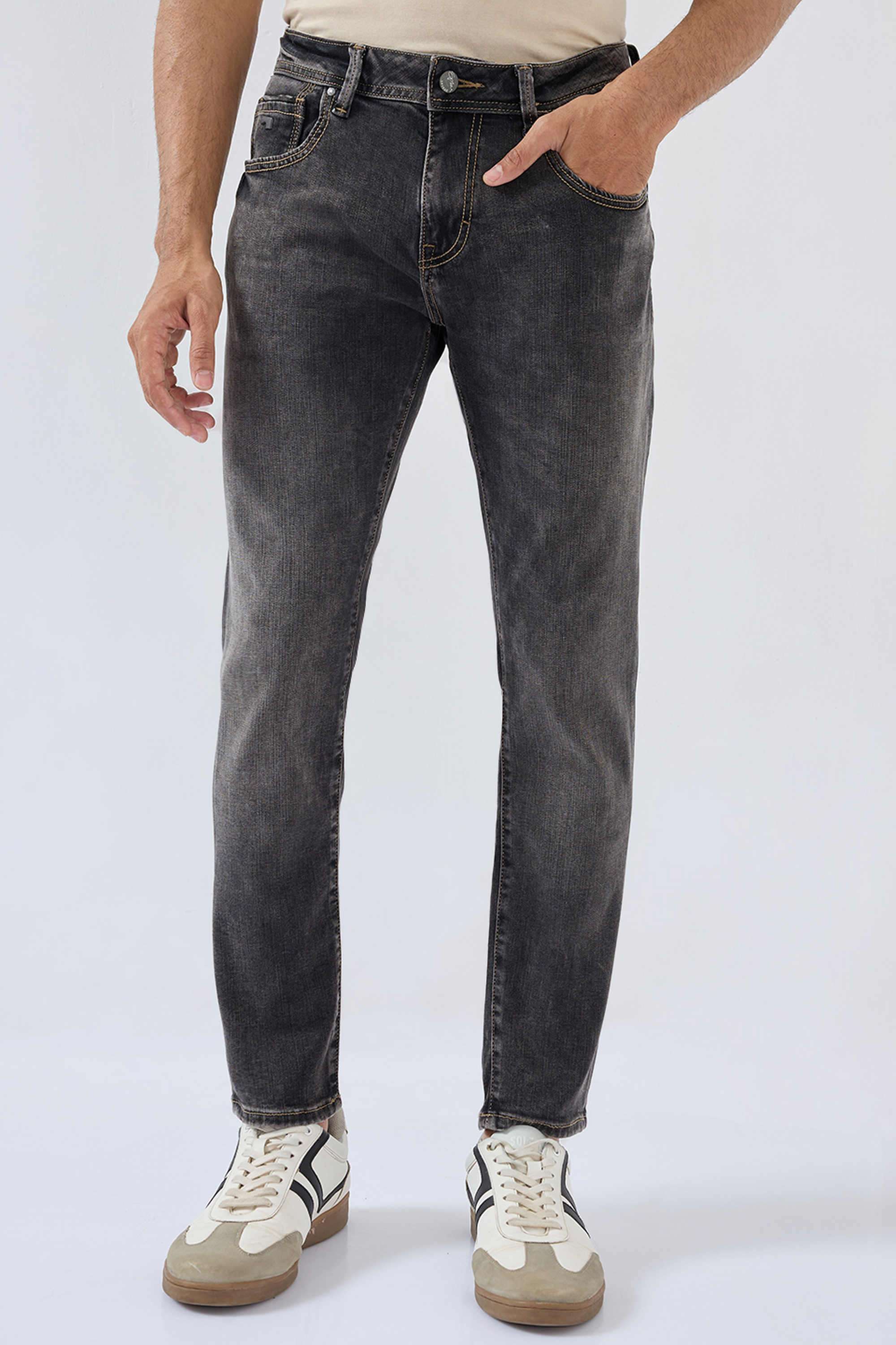 Solid-Cotton-Slim-Fit-Men-s-Jeans
