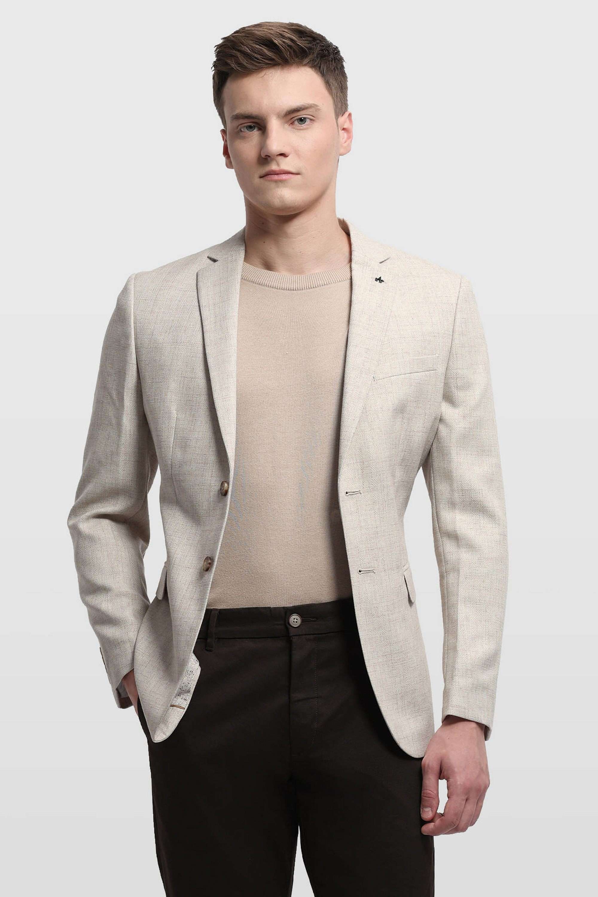 Solid-Polyester-Regular-Fit-Men-s-Blazer