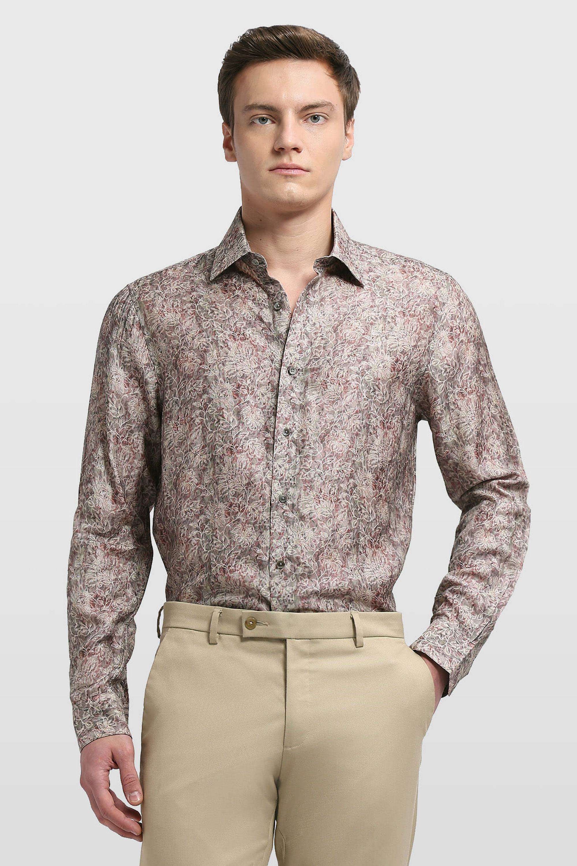Printed-Viscose-Super-Slim-Fit-Men-s-Formal-Wear-Shirt
