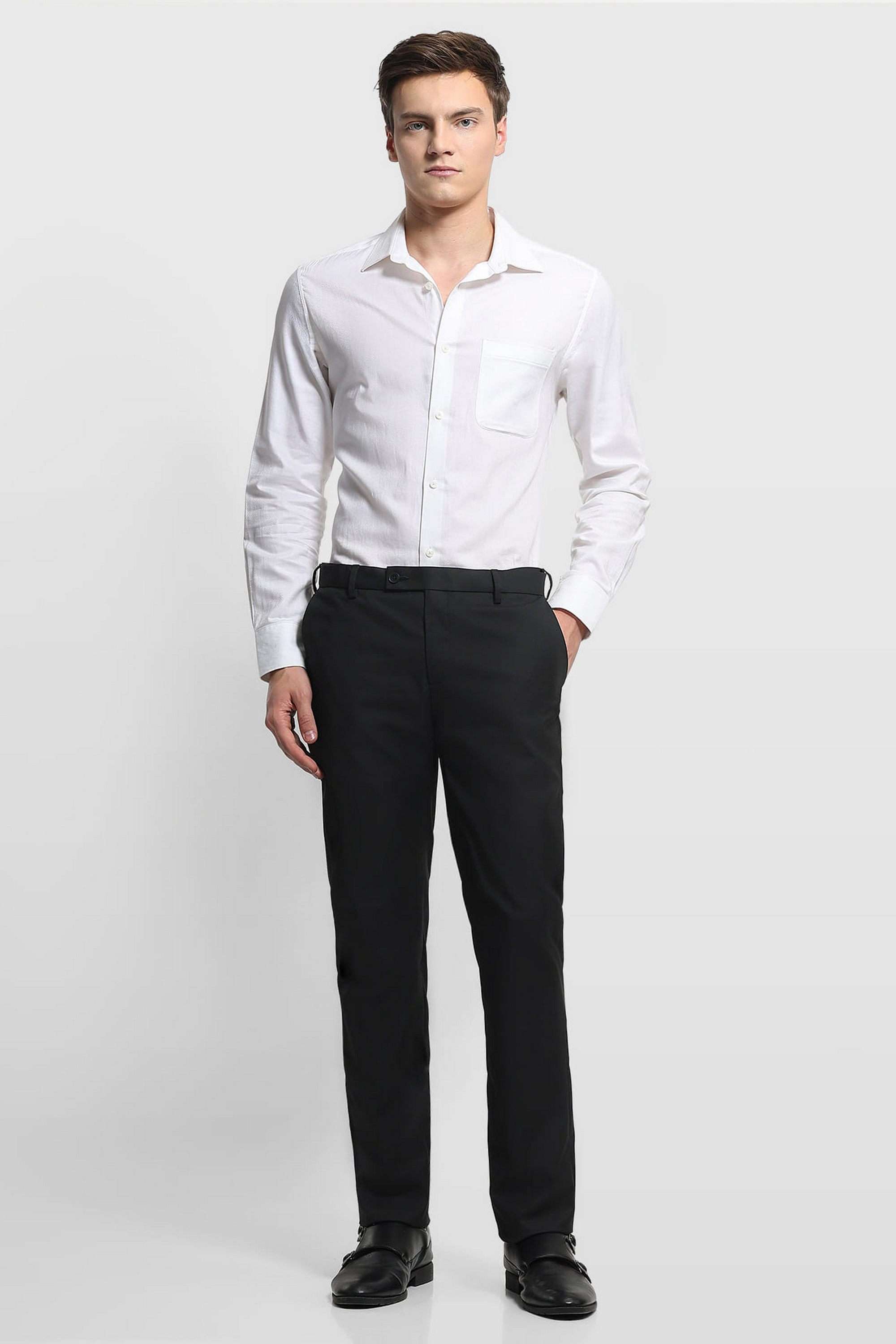 Solid-Polyester-Regular-Fit-Men-s-Formal-Trousers
