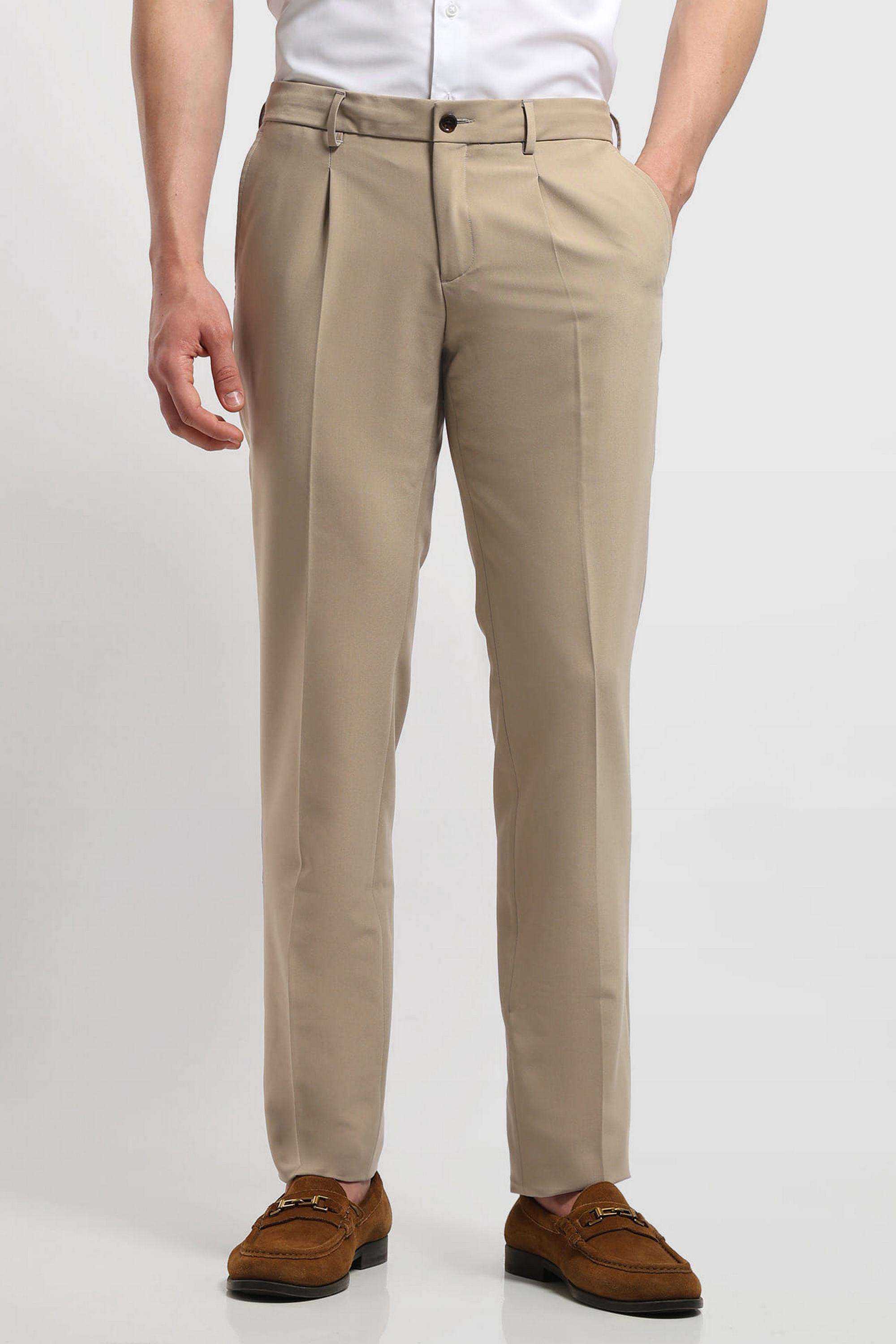 Solid-Polyester-Regular-Fit-Men-s-Formal-Trousers