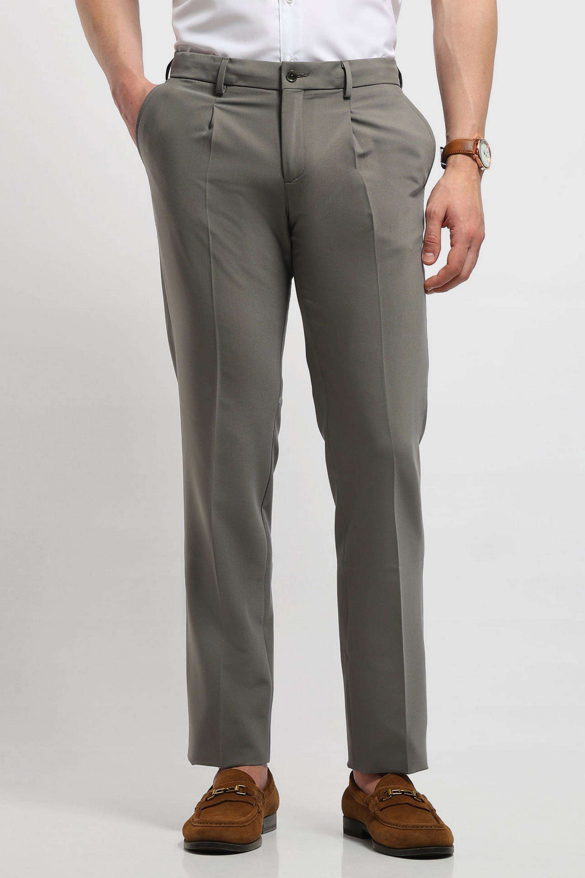 Solid-Polyester-Regular-Fit-Men-s-Formal-Trousers
