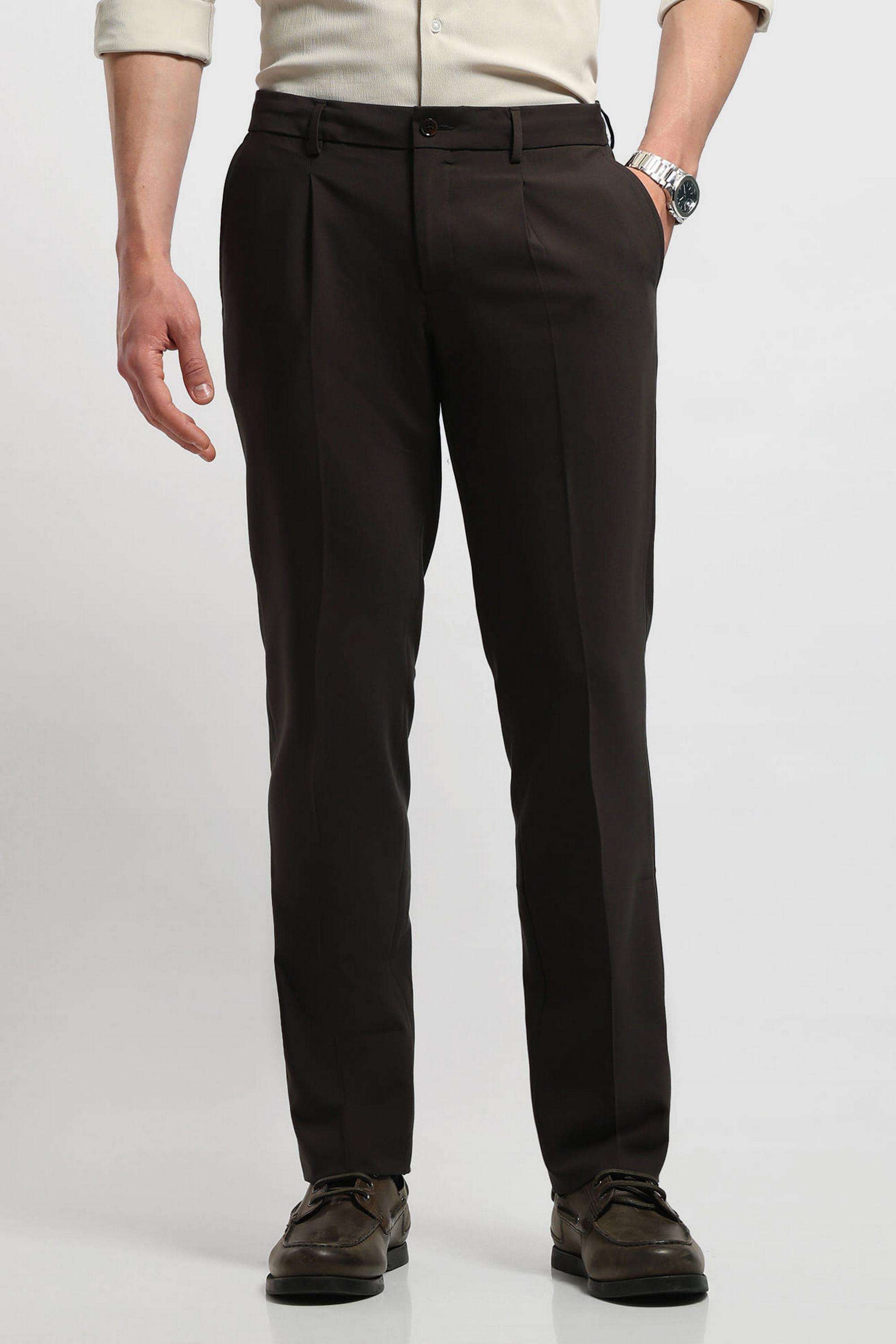 Solid-Polyester-Regular-Fit-Men-s-Formal-Trousers