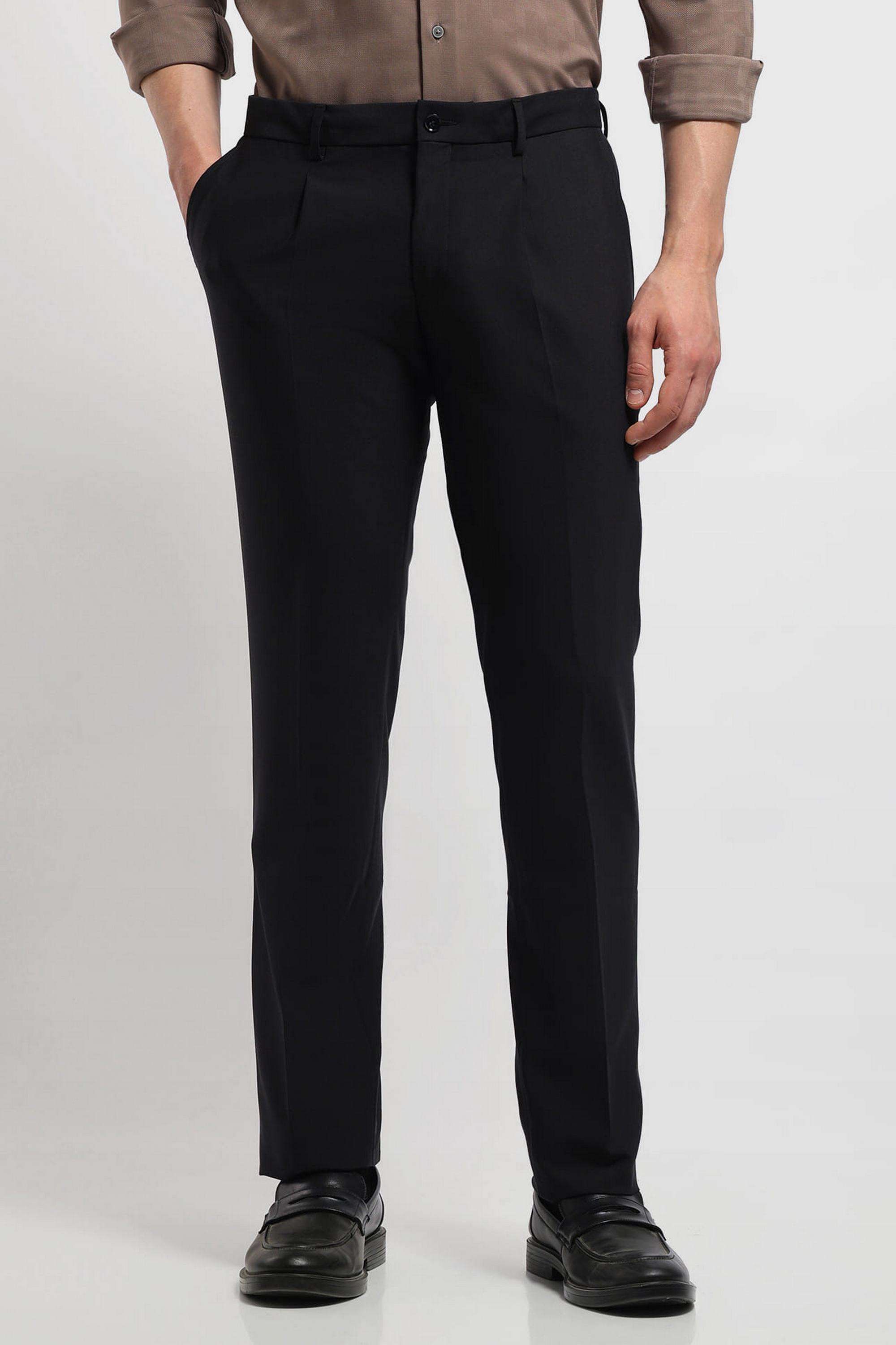 Solid-Polyester-Regular-Fit-Men-s-Formal-Trousers