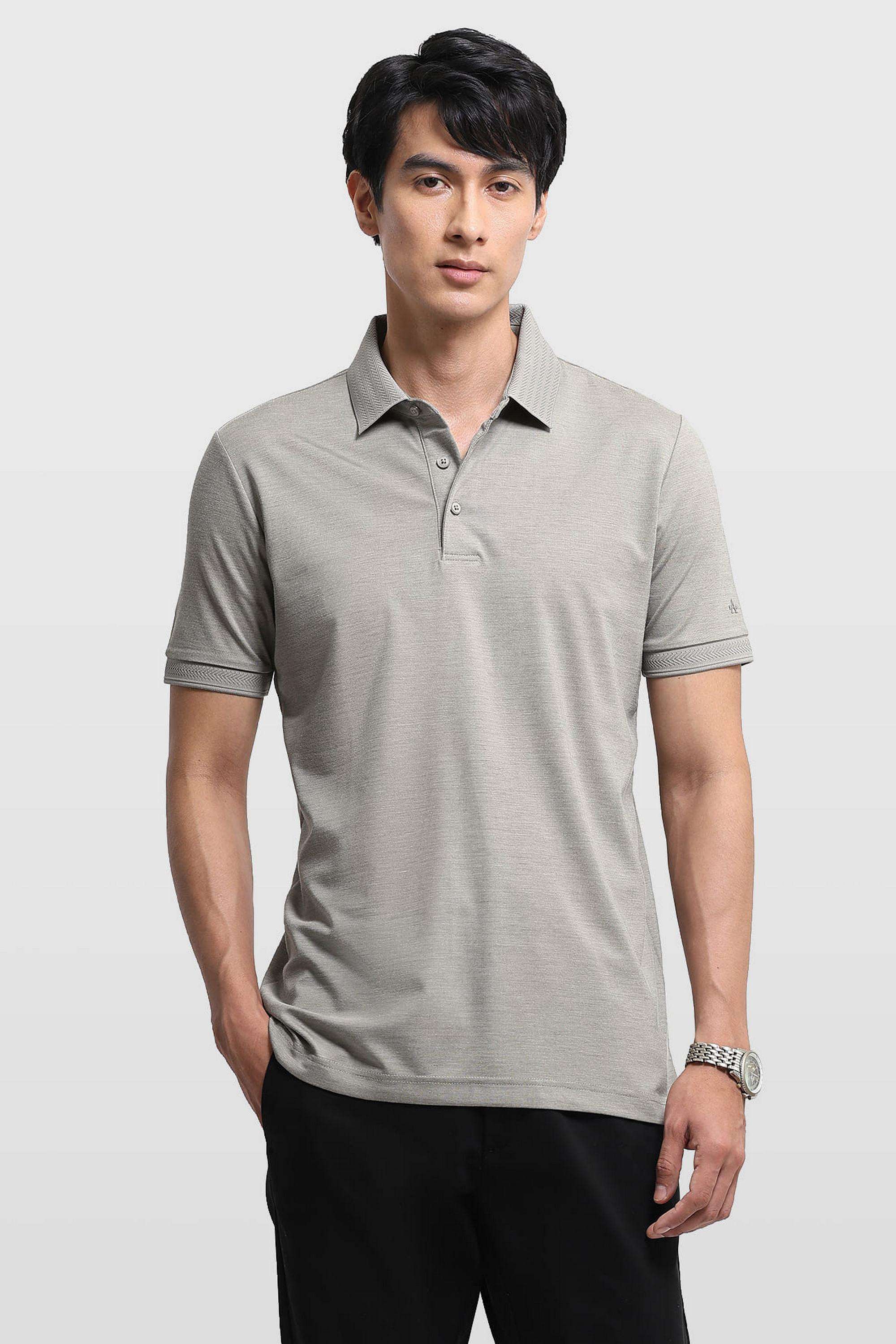 Textured-Cotton-Polo-Men-s-T-Shirt