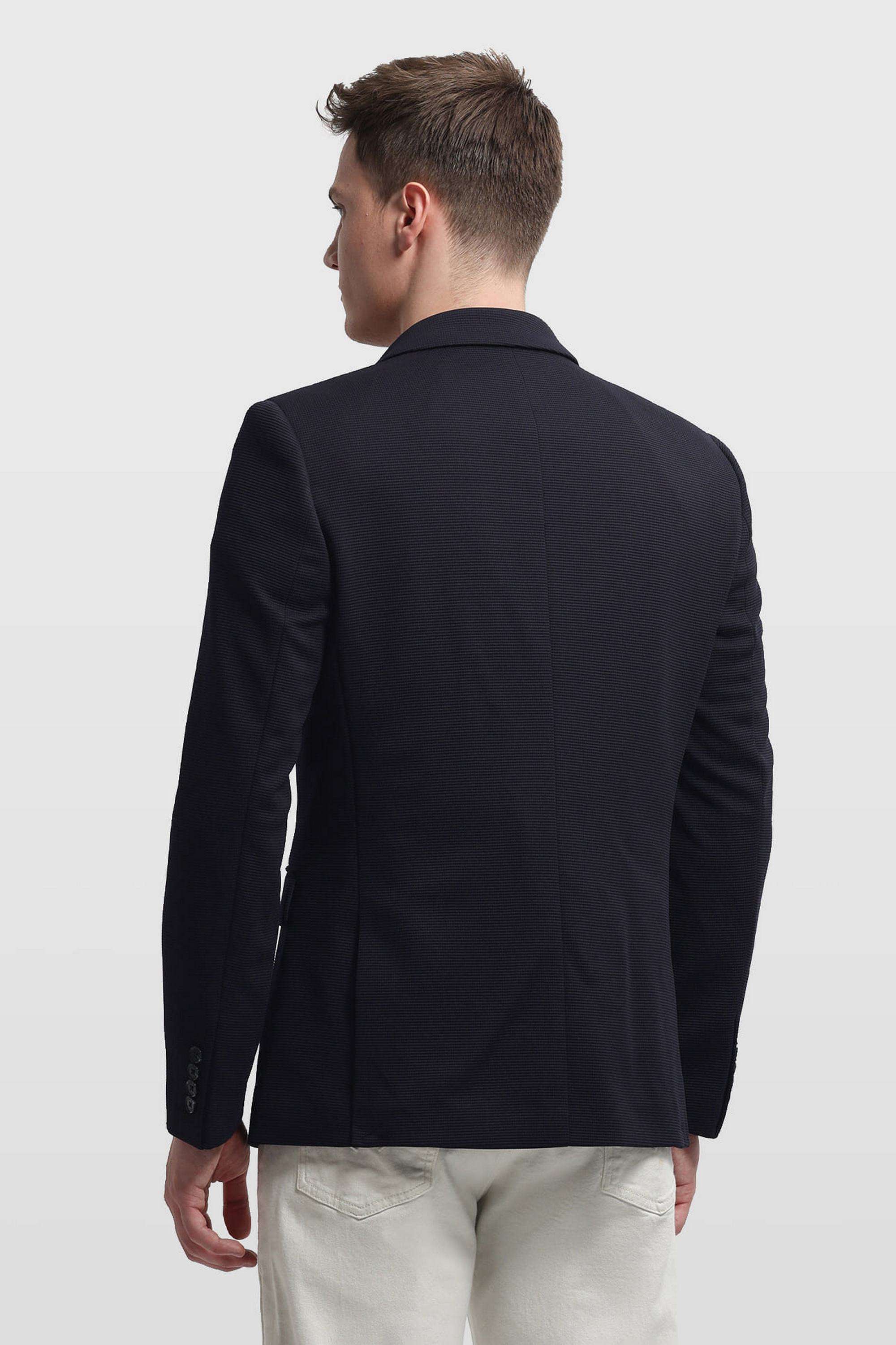 Solid-Polyester-Men-s-Blazer