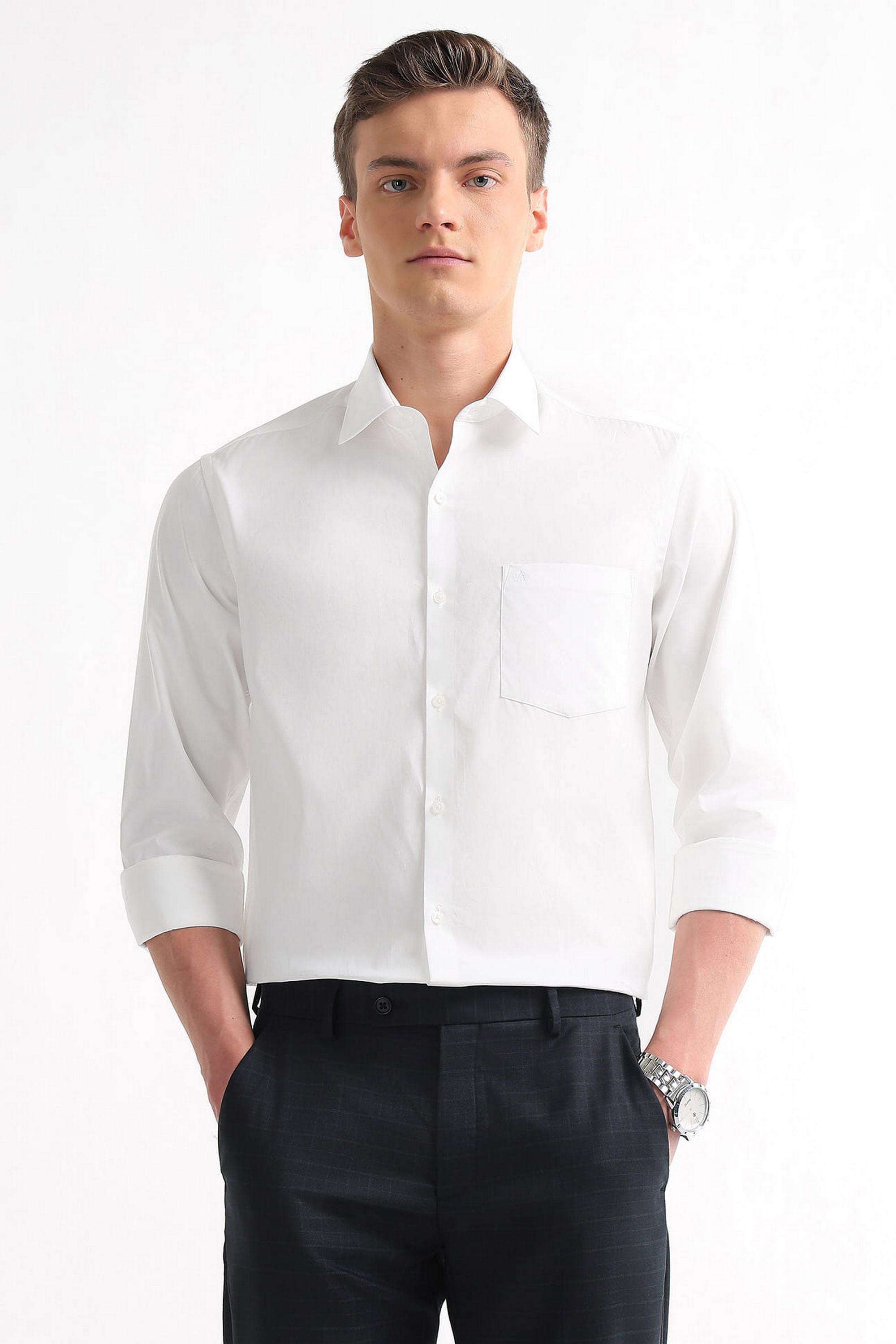 Solid-Cotton-Slim-Fit-Men-s-Shirt