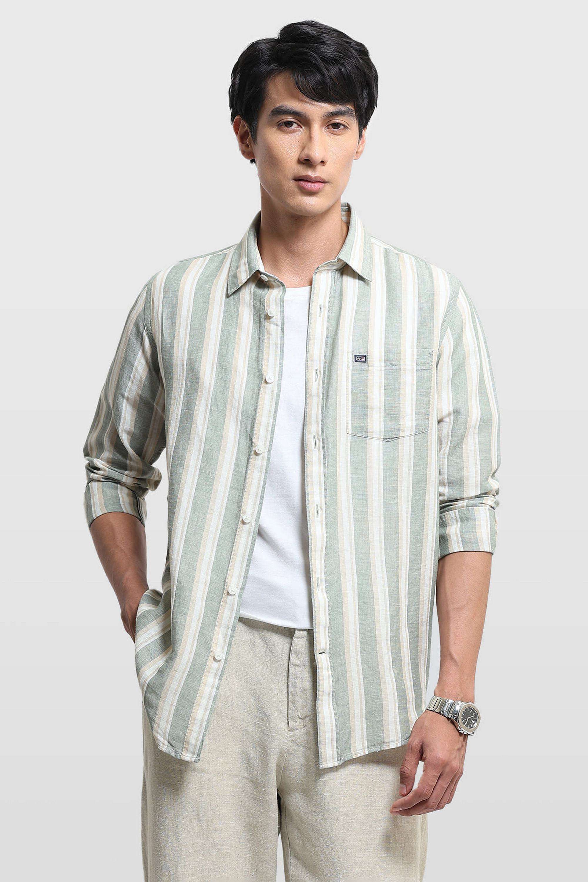 Stripes-Linen-Slim-Fit-Men-s-Shirt