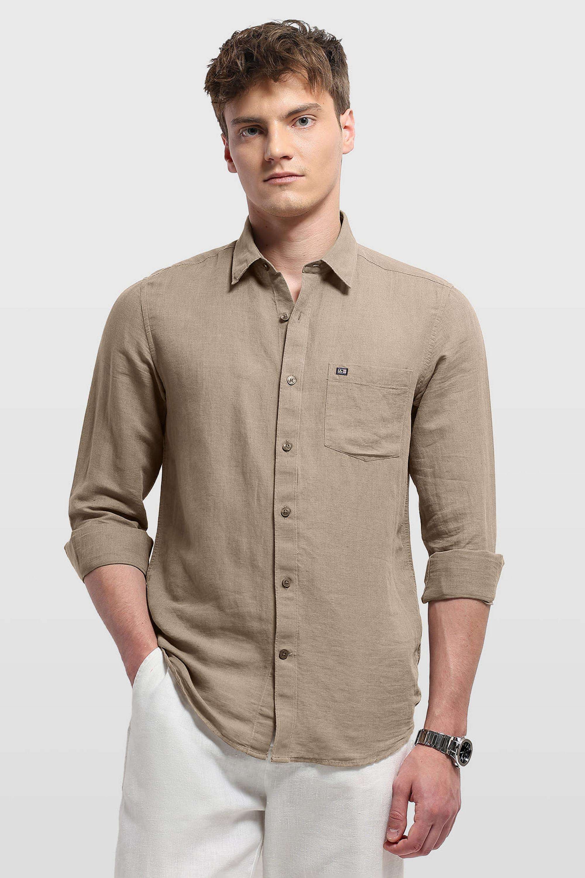 Solid-Cotton-Slim-Fit-Men-s-Shirt