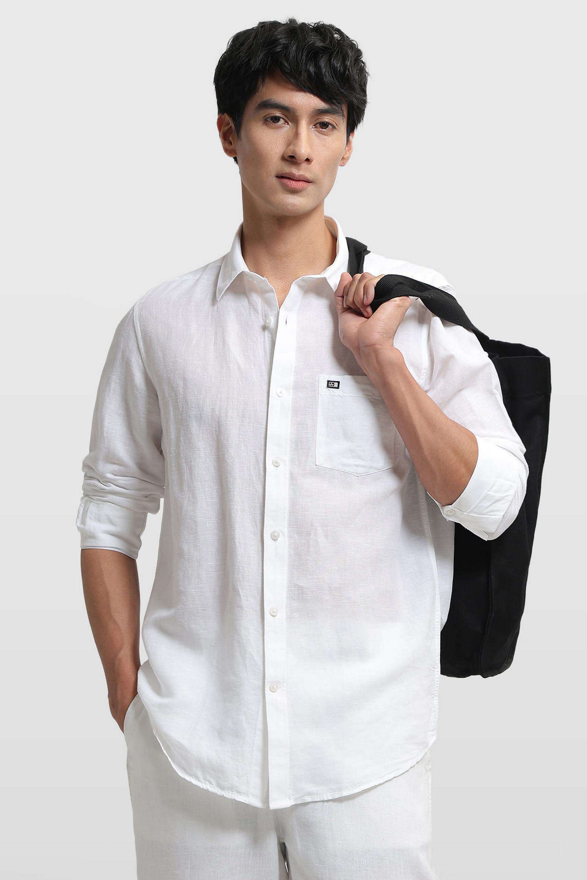 Solid-Linen-Slim-Fit-Men-s-Shirt