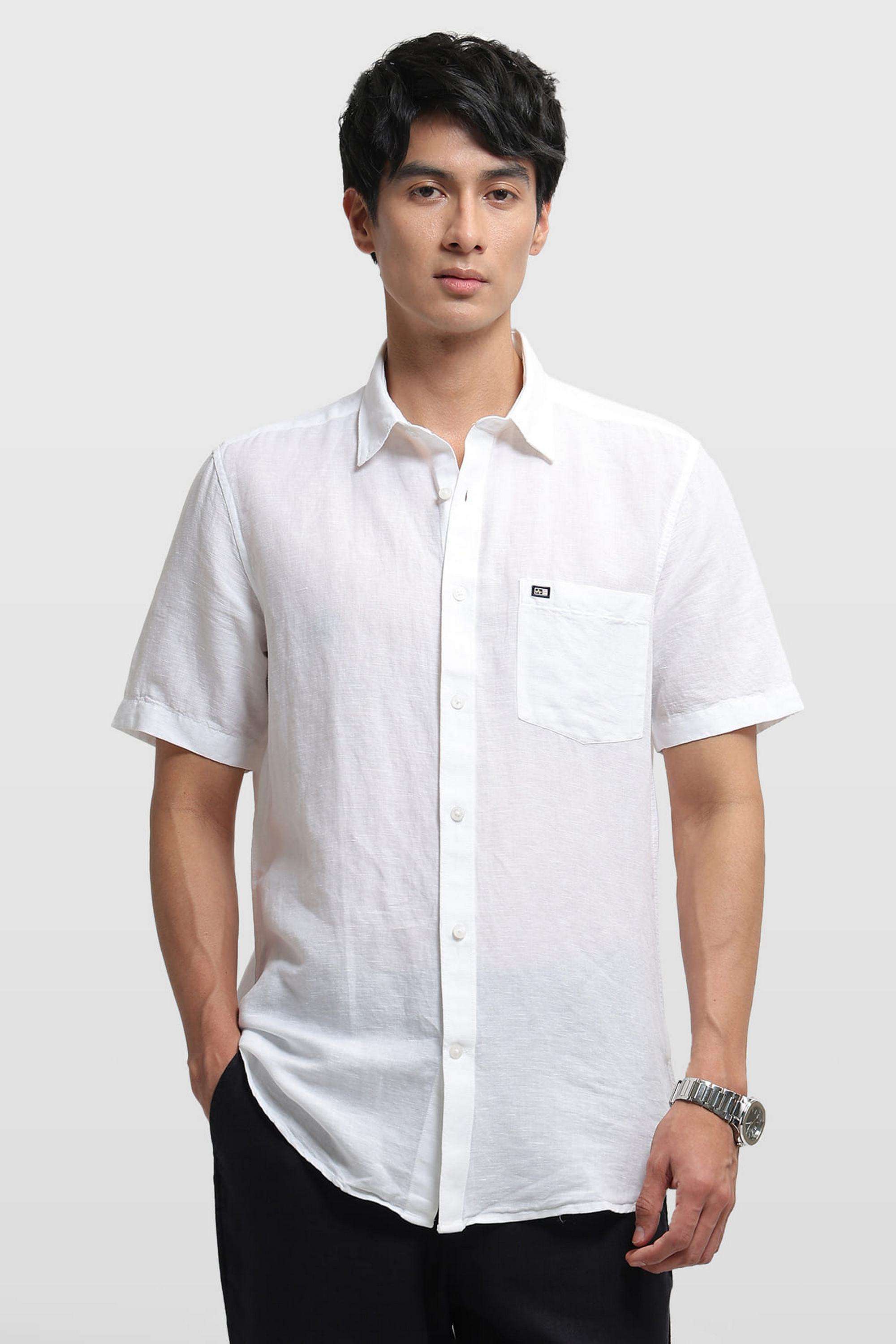 Solid-Linen-Regular-Fit-Men-s-Shirt