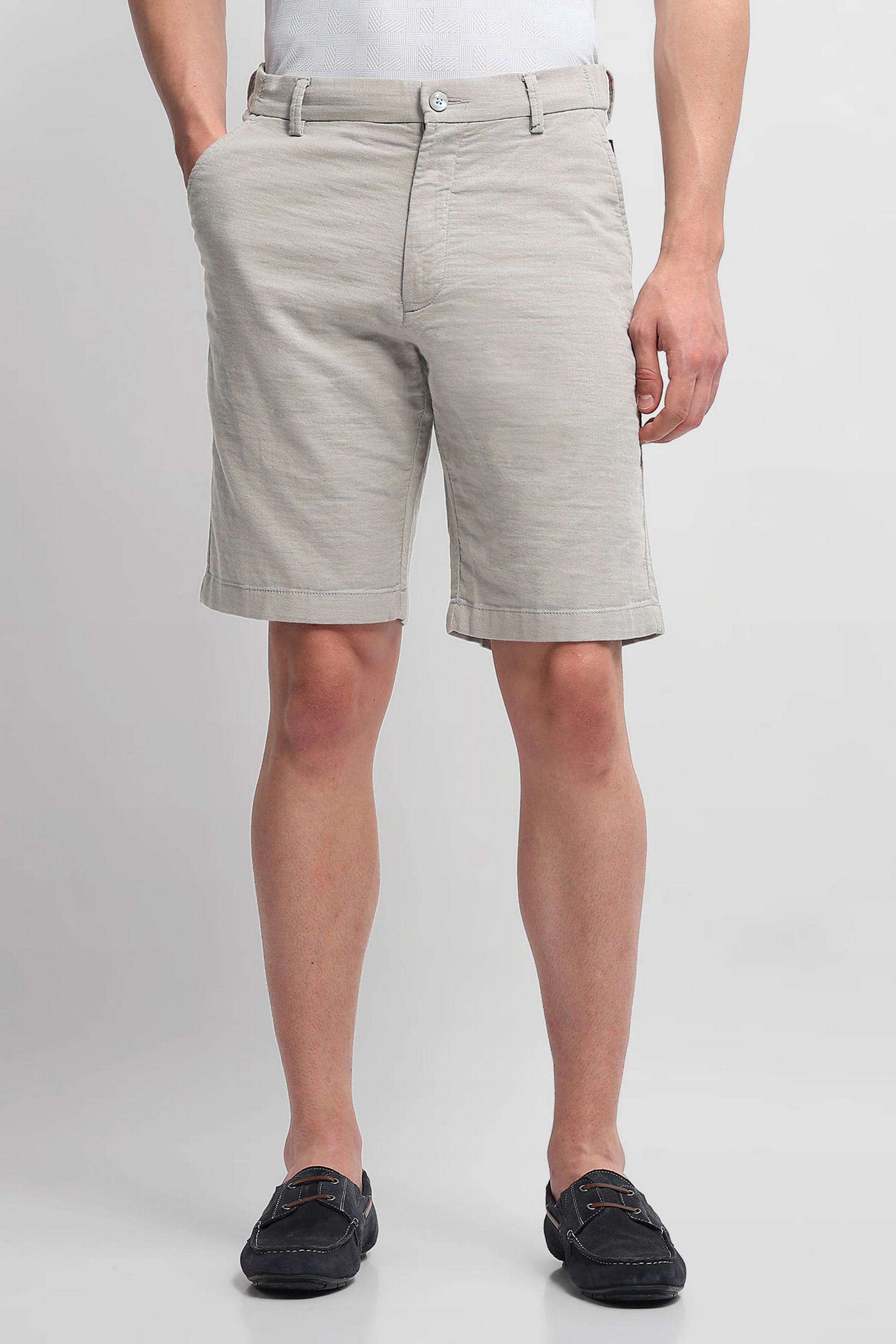 Solid-Cotton-Regular-Fit-Men-s-Shorts