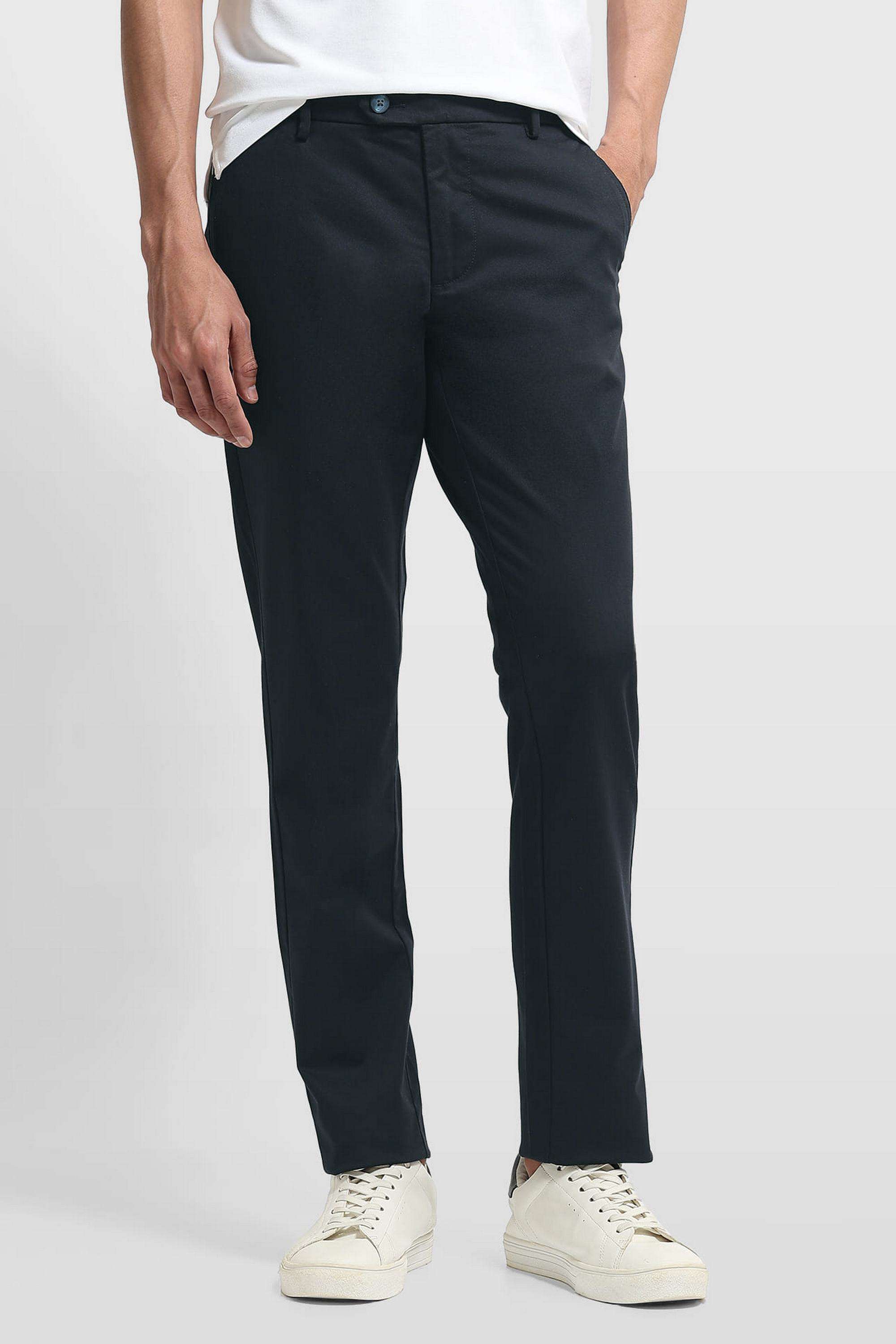 Solid-Cotton-Slim-Fit-Men-s-Trousers