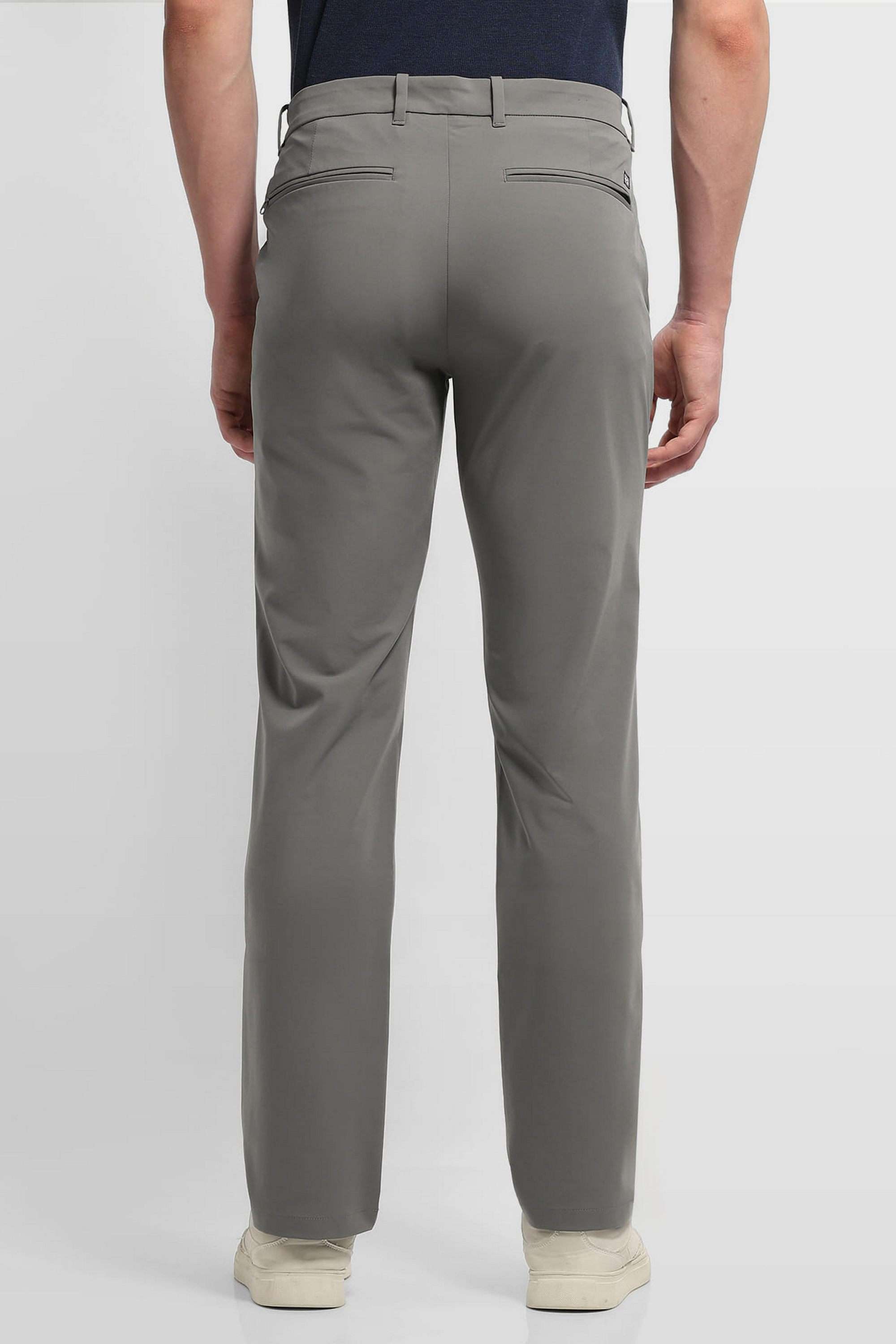 Solid-Nylon-Regular-Fit-Men-s-Casual-Trousers