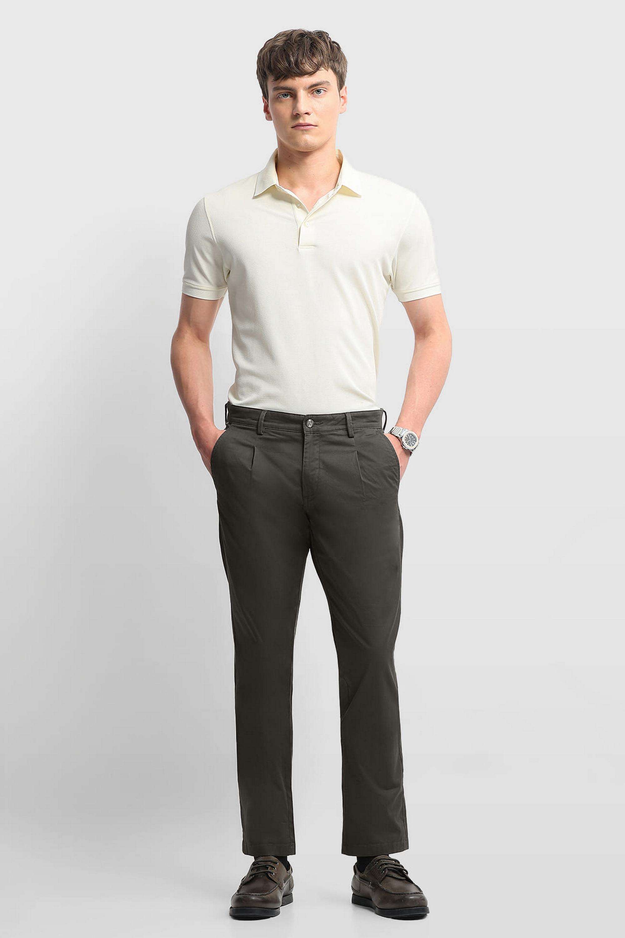 Solid-Cotton-Regular-Fit-Men-s-Casual-Trousers