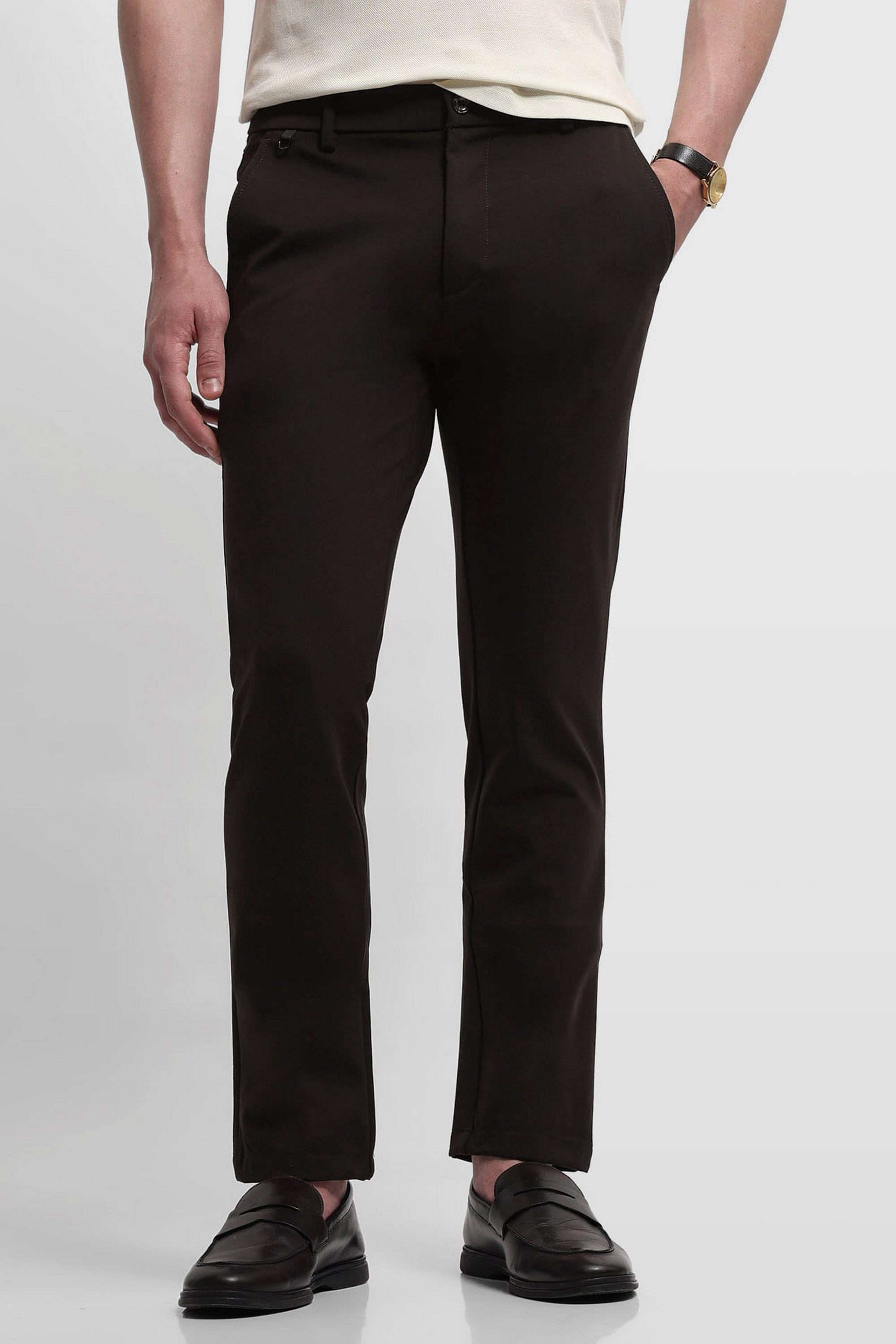 Solid-Rayon-Super-Slim-Fit-Men-s-Casual-Trousers