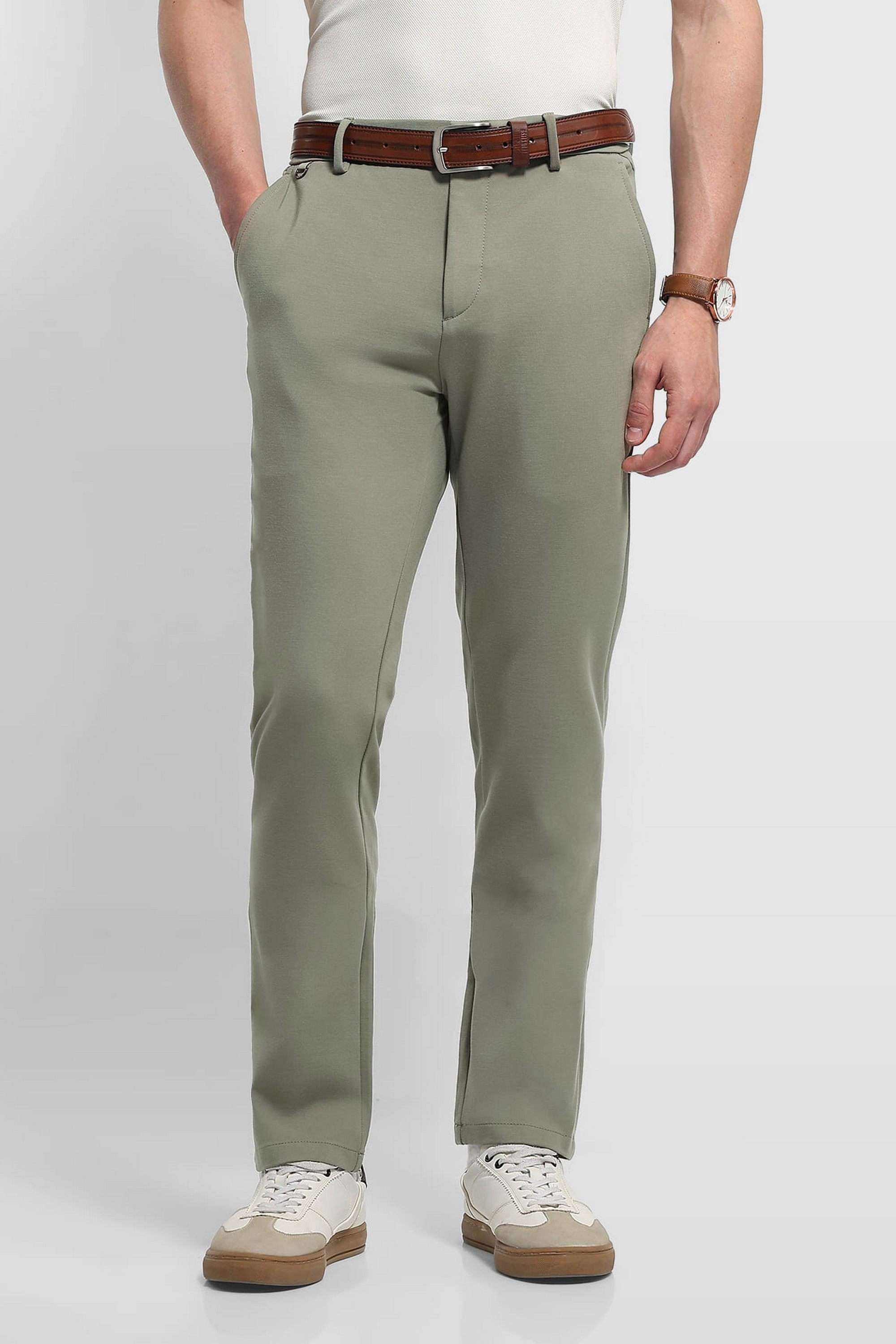 Solid-Rayon-Skinny-Fit-Men-s-Casual-Trousers