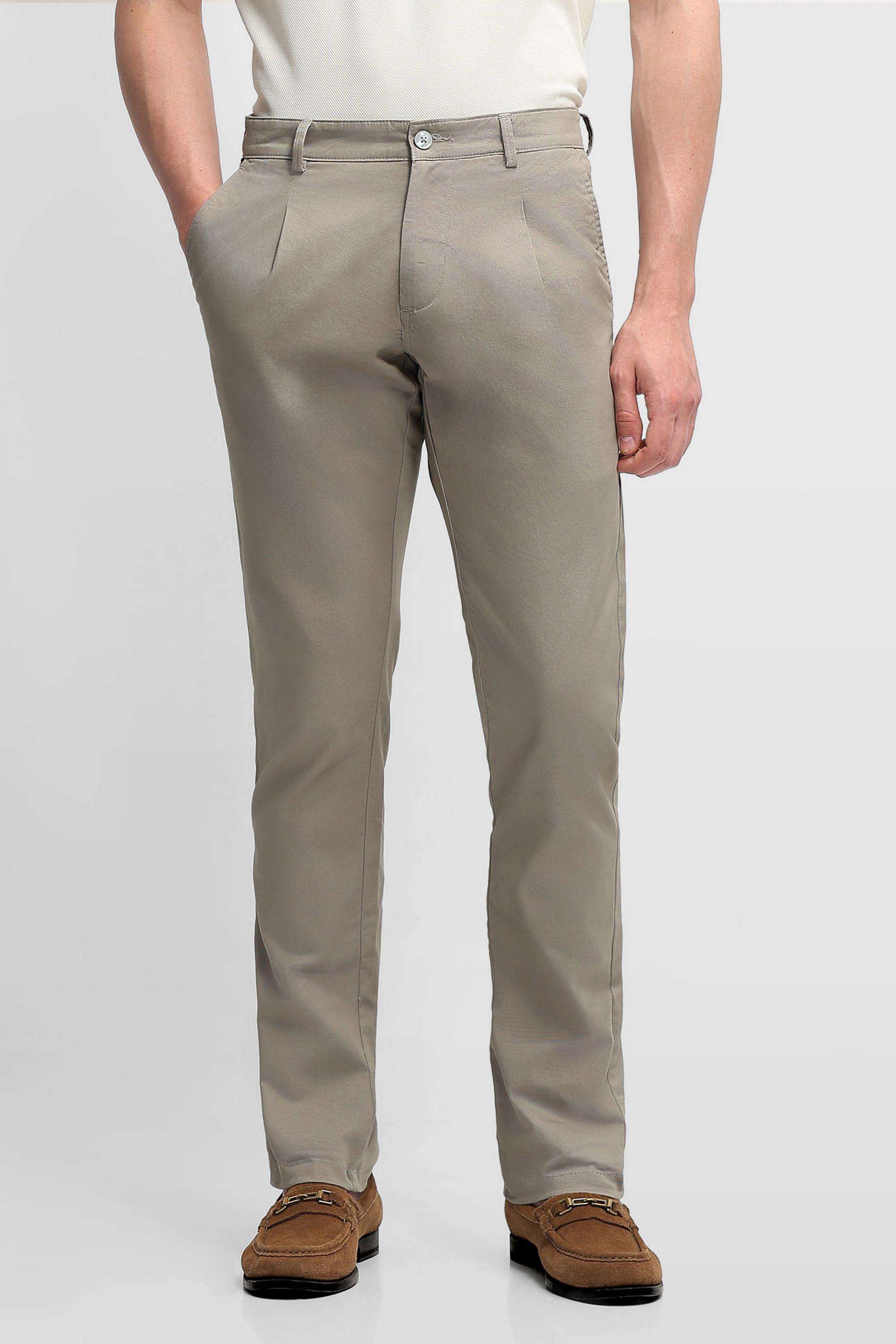 Solid-Cotton-Slim-Fit-Men-s-Casual-Trousers