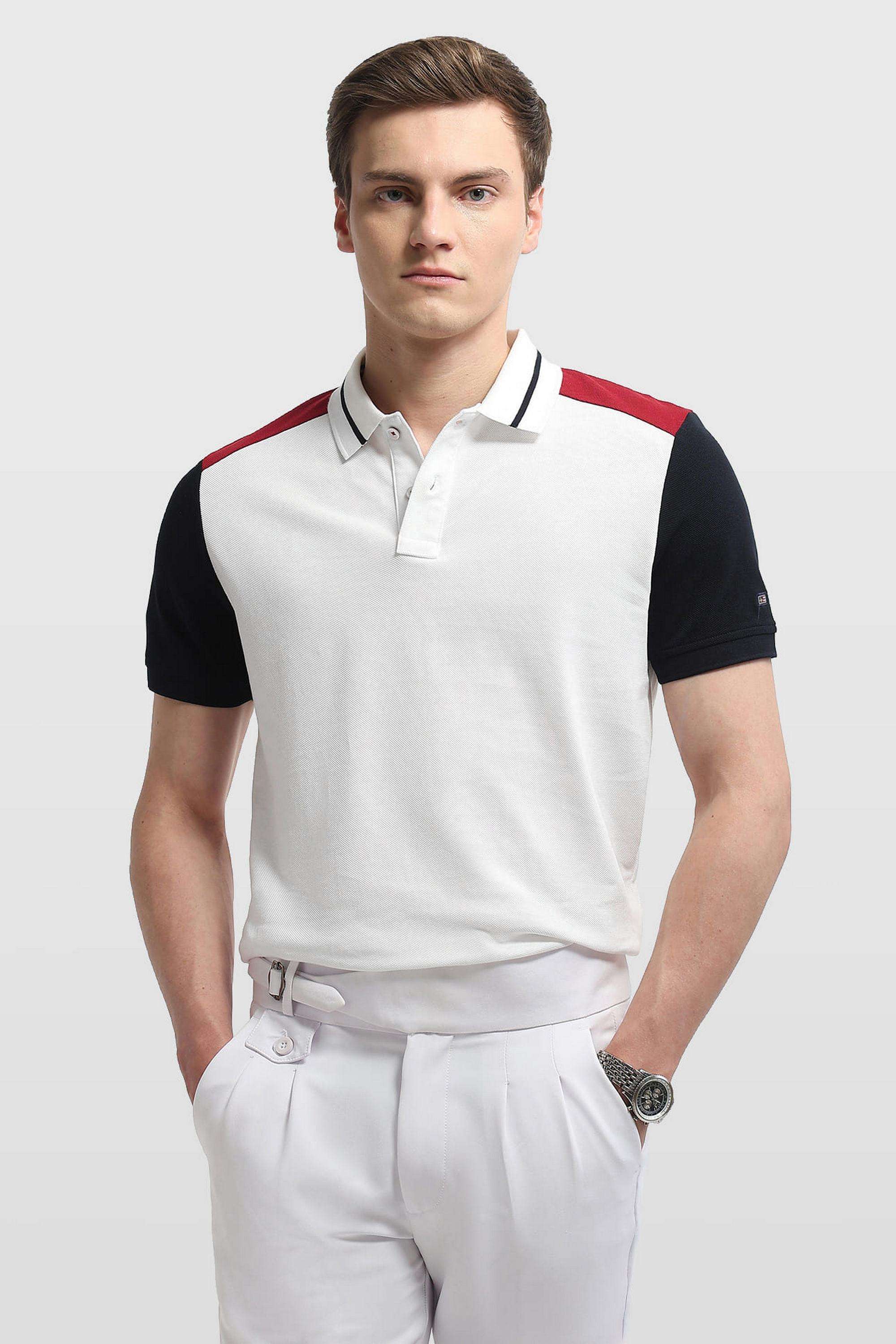 Color-Block-Cotton-Polo-Men-s-T-Shirt