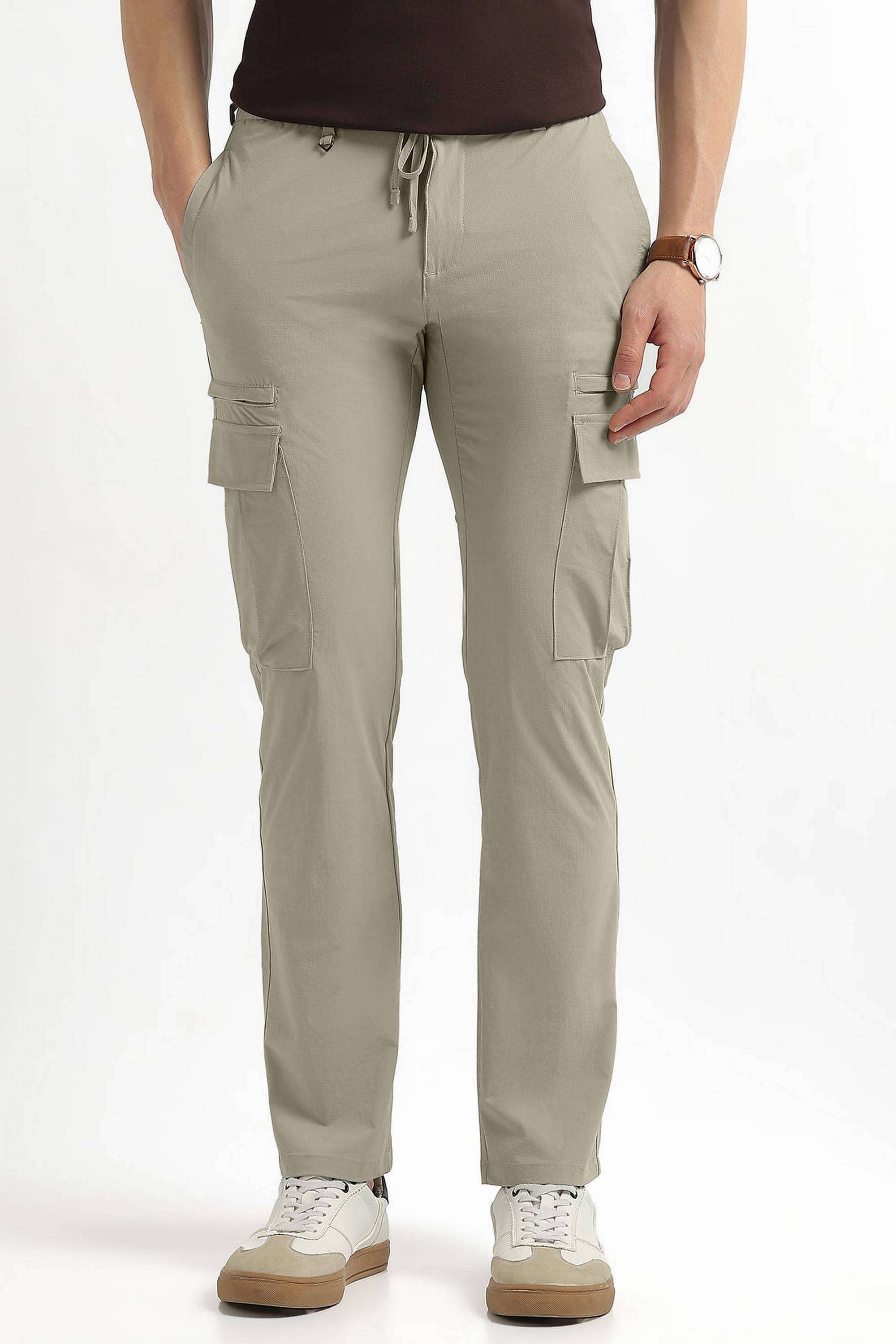 Solid-Nylon-Regular-Fit-Men-s-Trousers