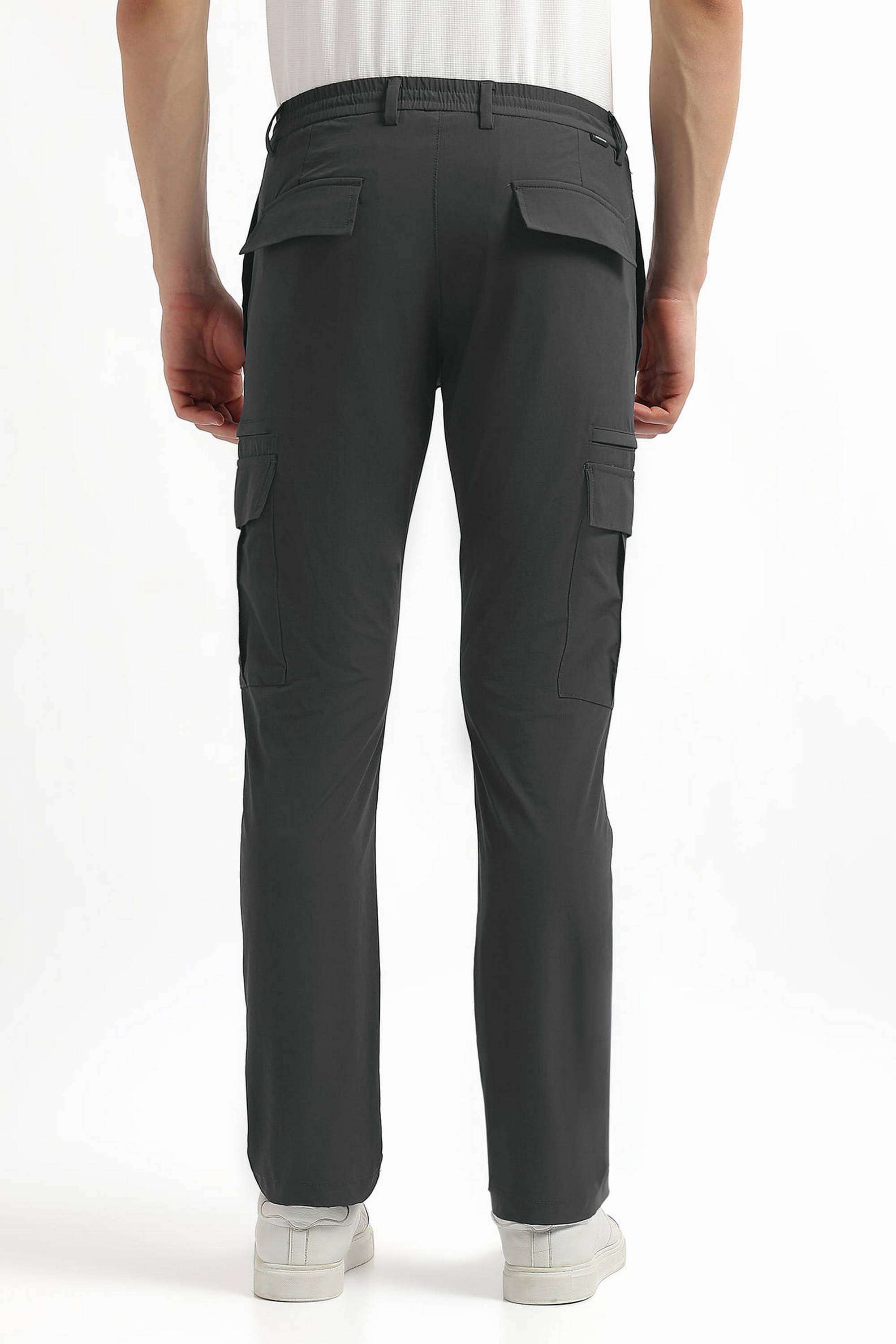 Solid-Nylon-Regular-Fit-Men-s-Trousers