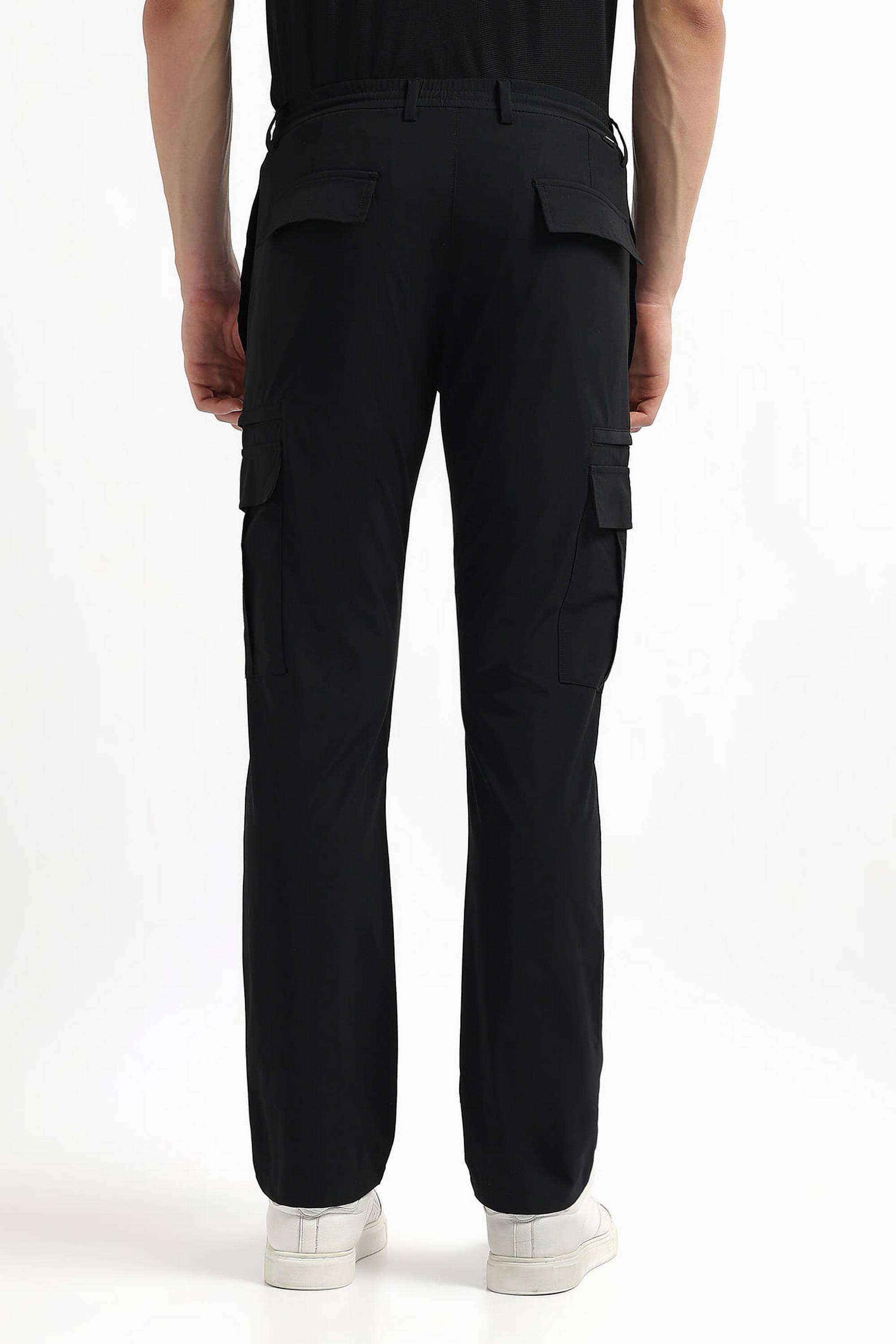 Solid-Nylon-Regular-Fit-Men-s-Trousers