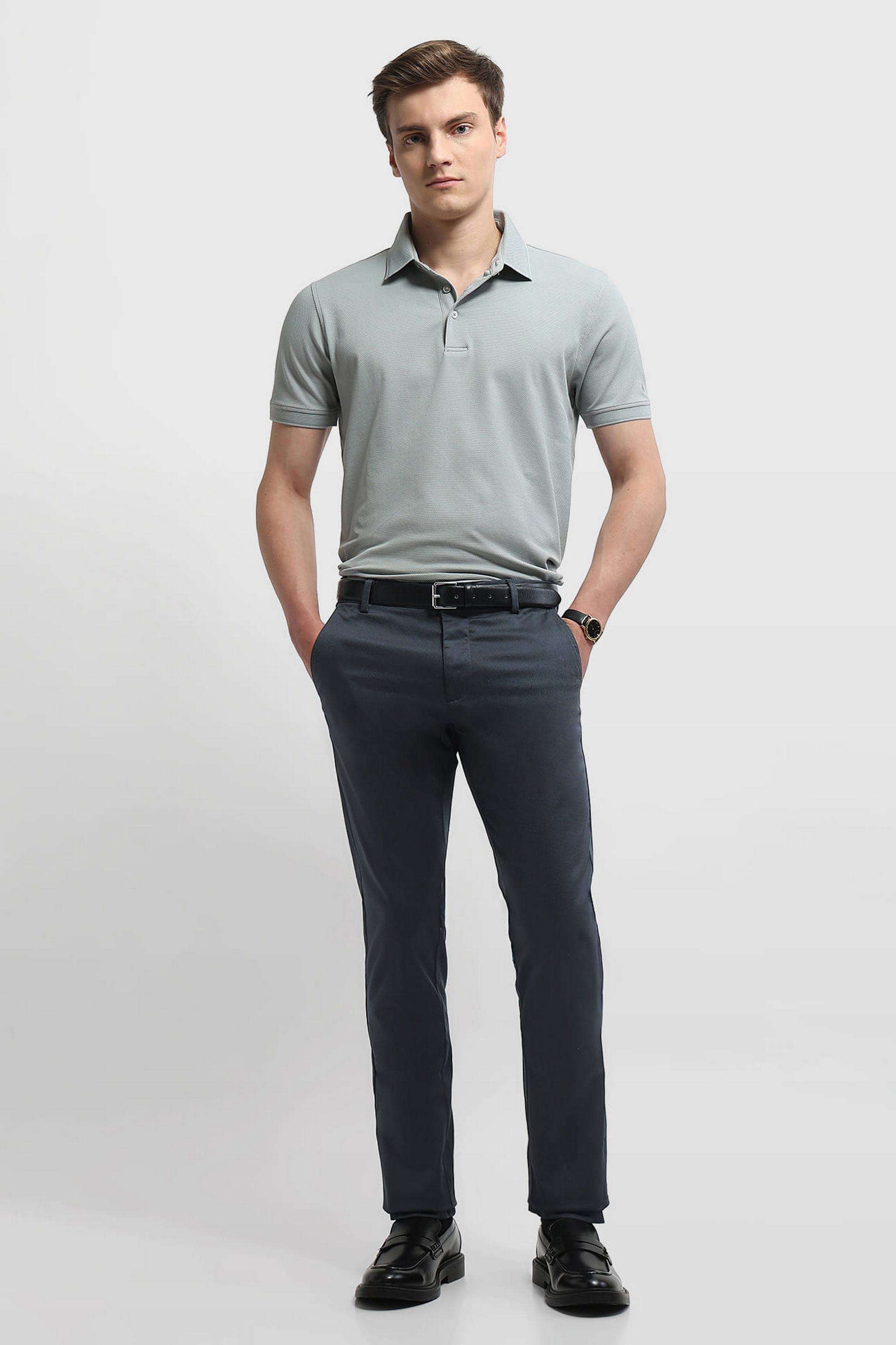 Solid-Blended-Fabric-Regular-Fit-Men-s-Casual-Trousers