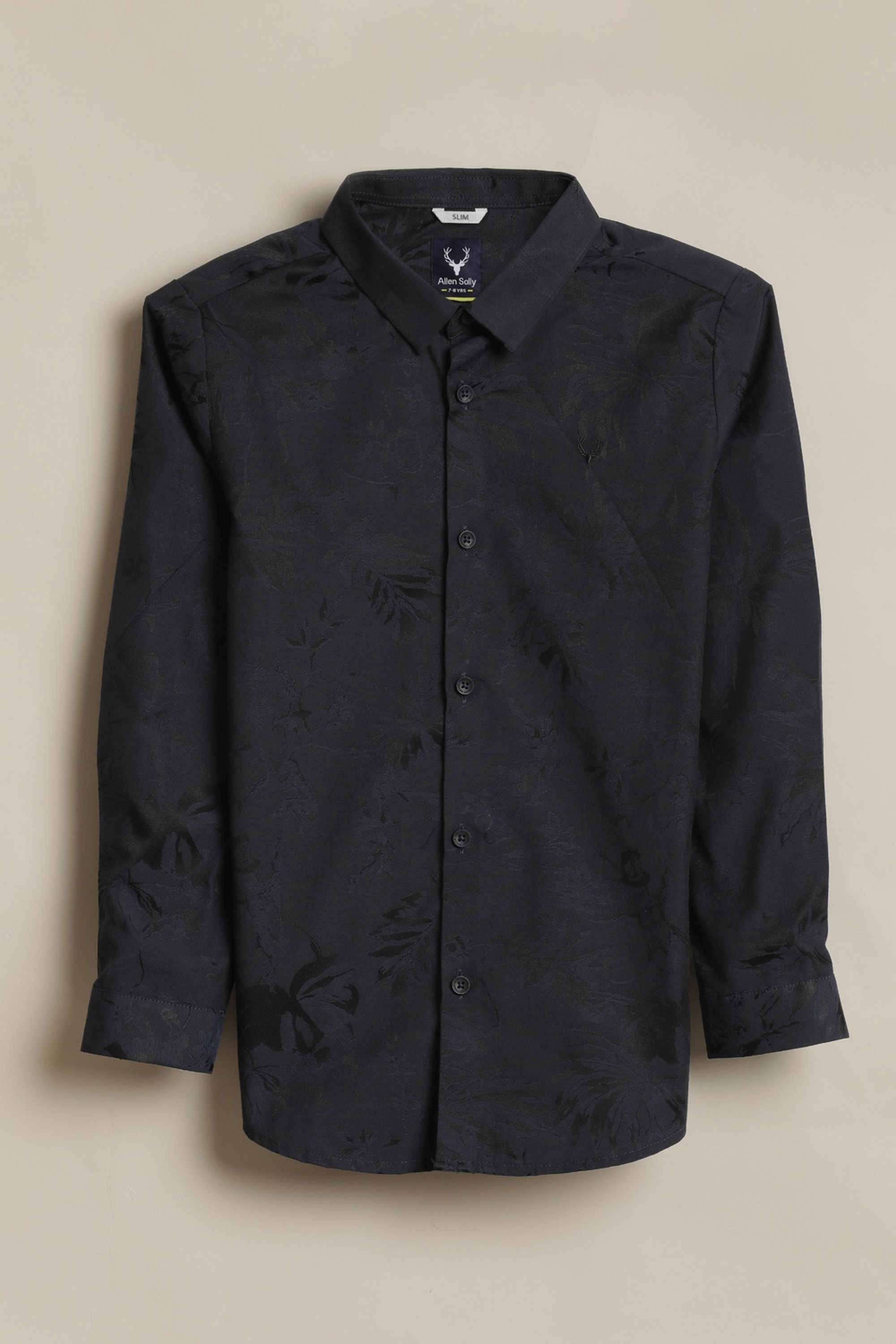 Textured-Poly-Cotton-Boys-Casual-Wear-Shirt