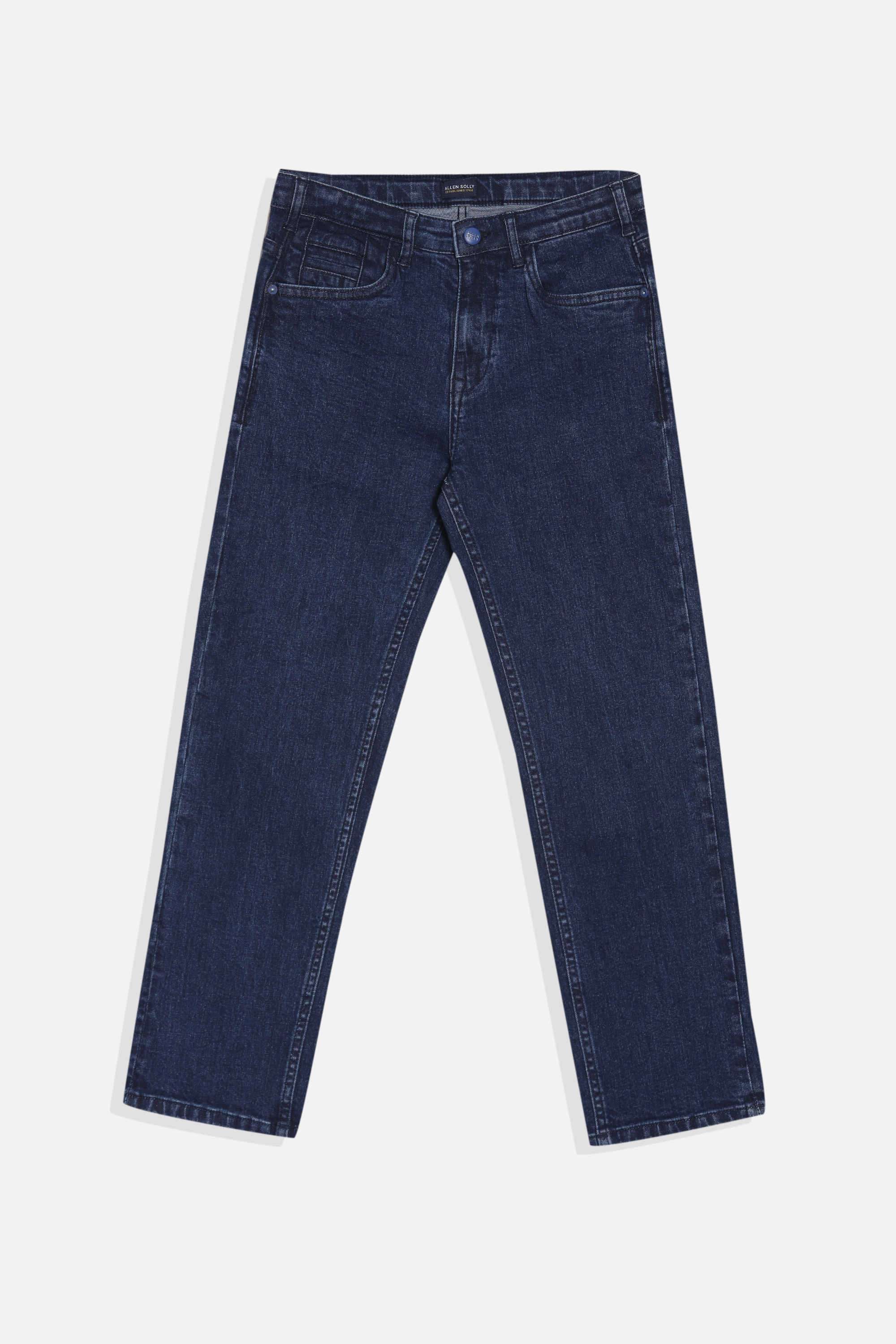 Solid-Poly-Cotton-Straight-Fit-Boys-Jeans