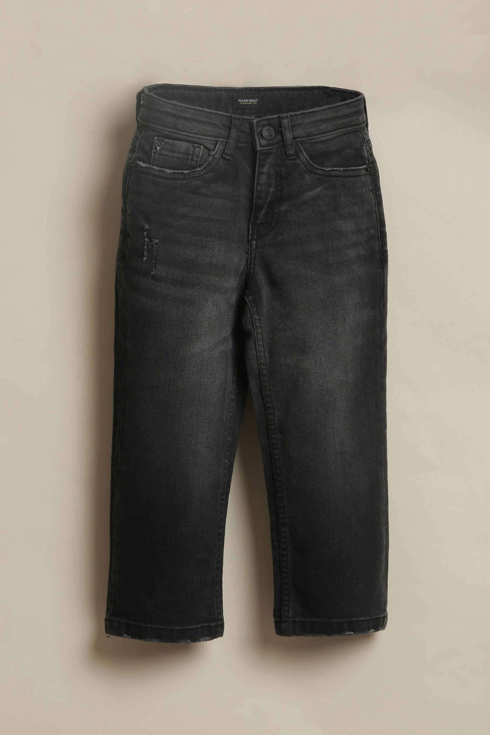 Solid-Poly-Cotton-Straight-Fit-Boys-Jeans
