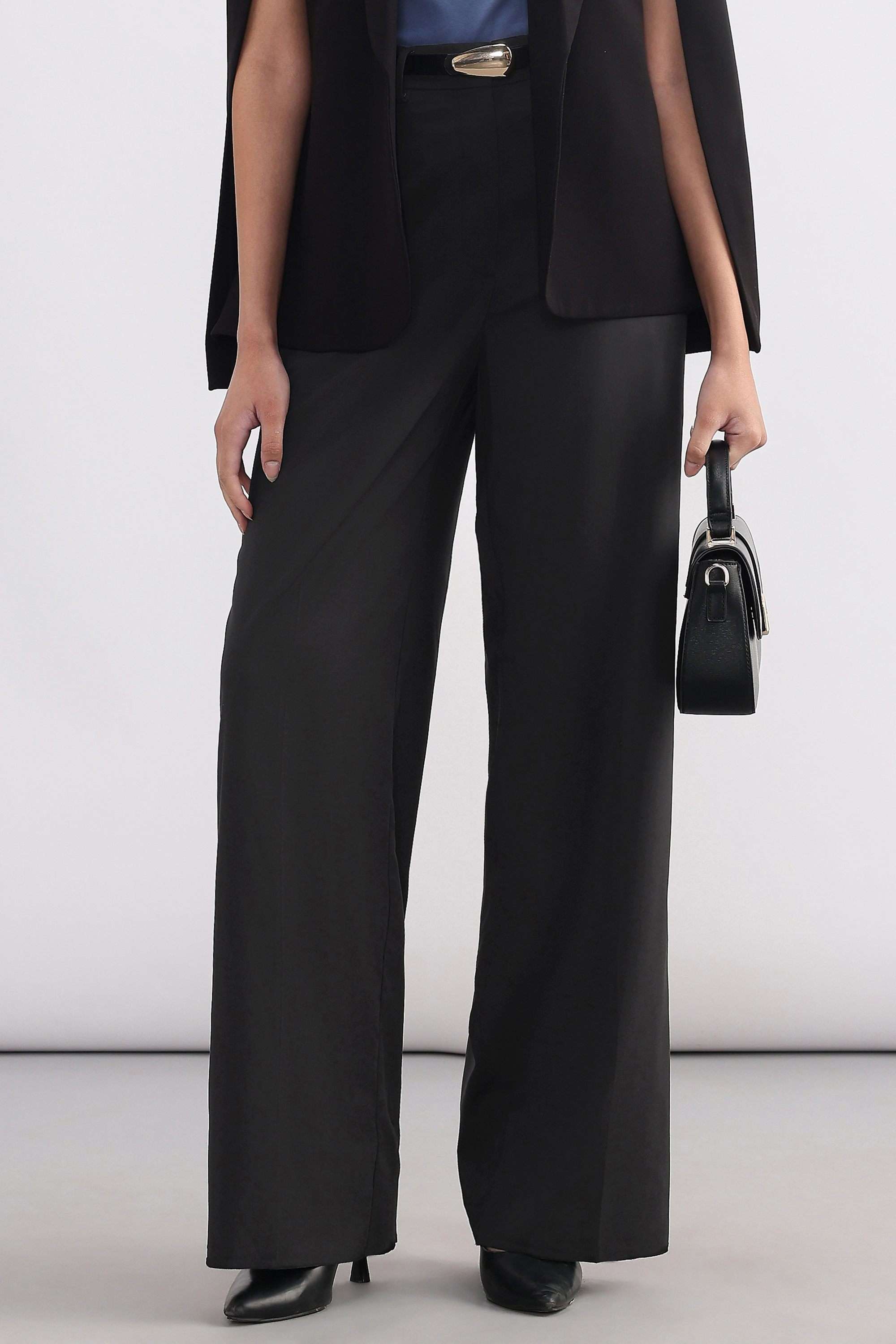 Solid-Regular-Fit-Polyester-Women-s-Formal-Wear-Trousers