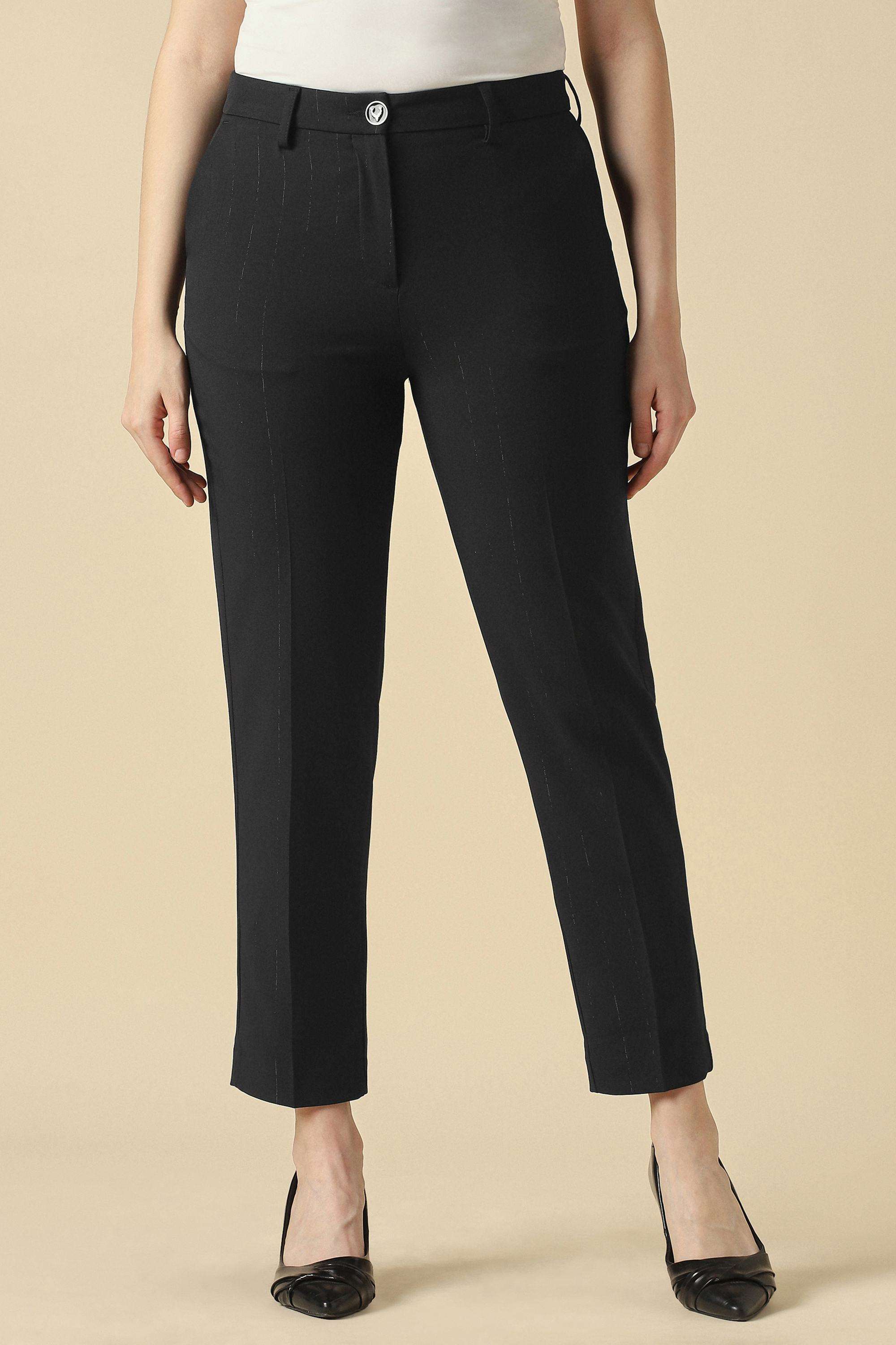 Polyester-Regular-Fit-Women-s-Trousers