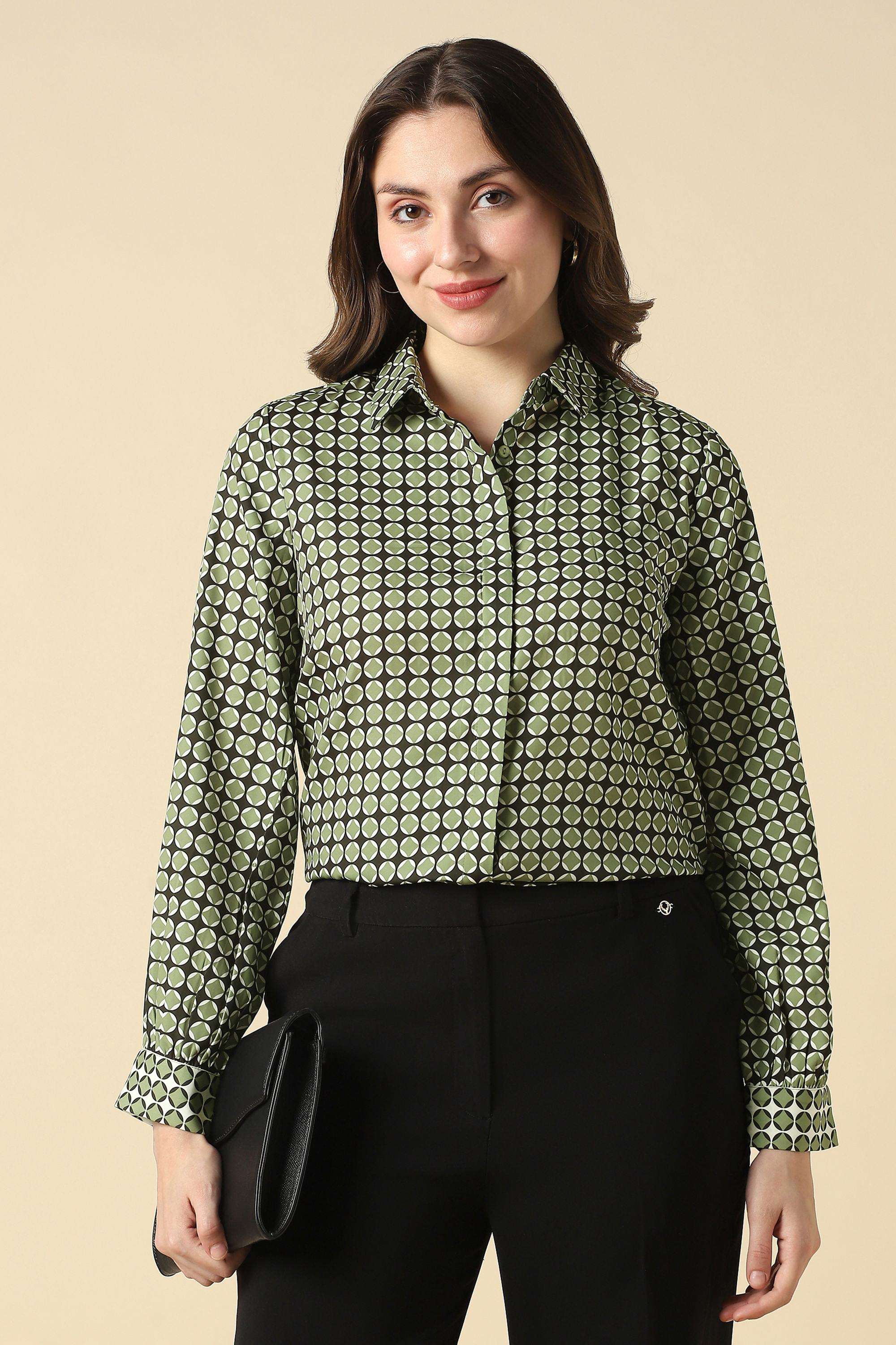 Printed-Cotton-Round-Neck-Women-s-Shirt