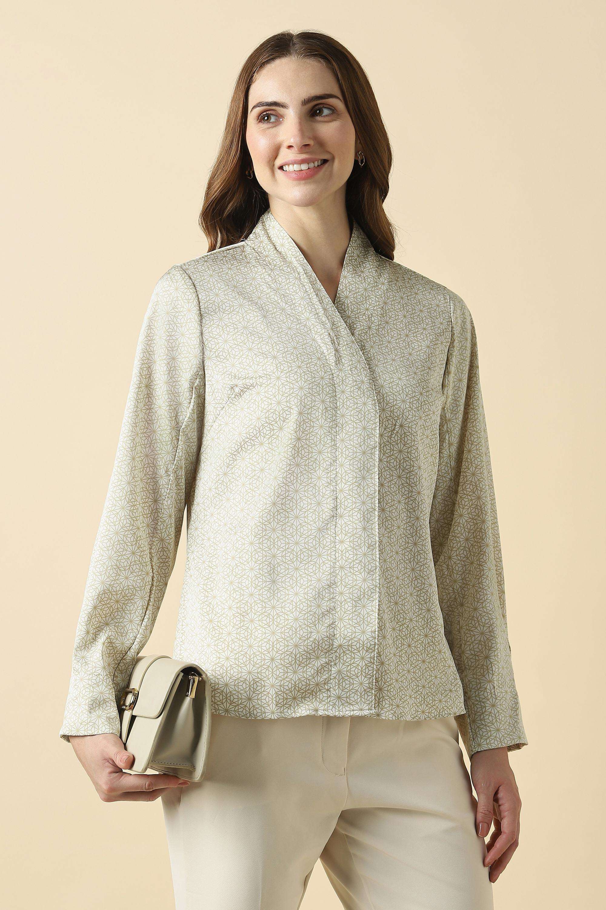 Printed-Polyester-Round-Neck-Women-s-Shirt