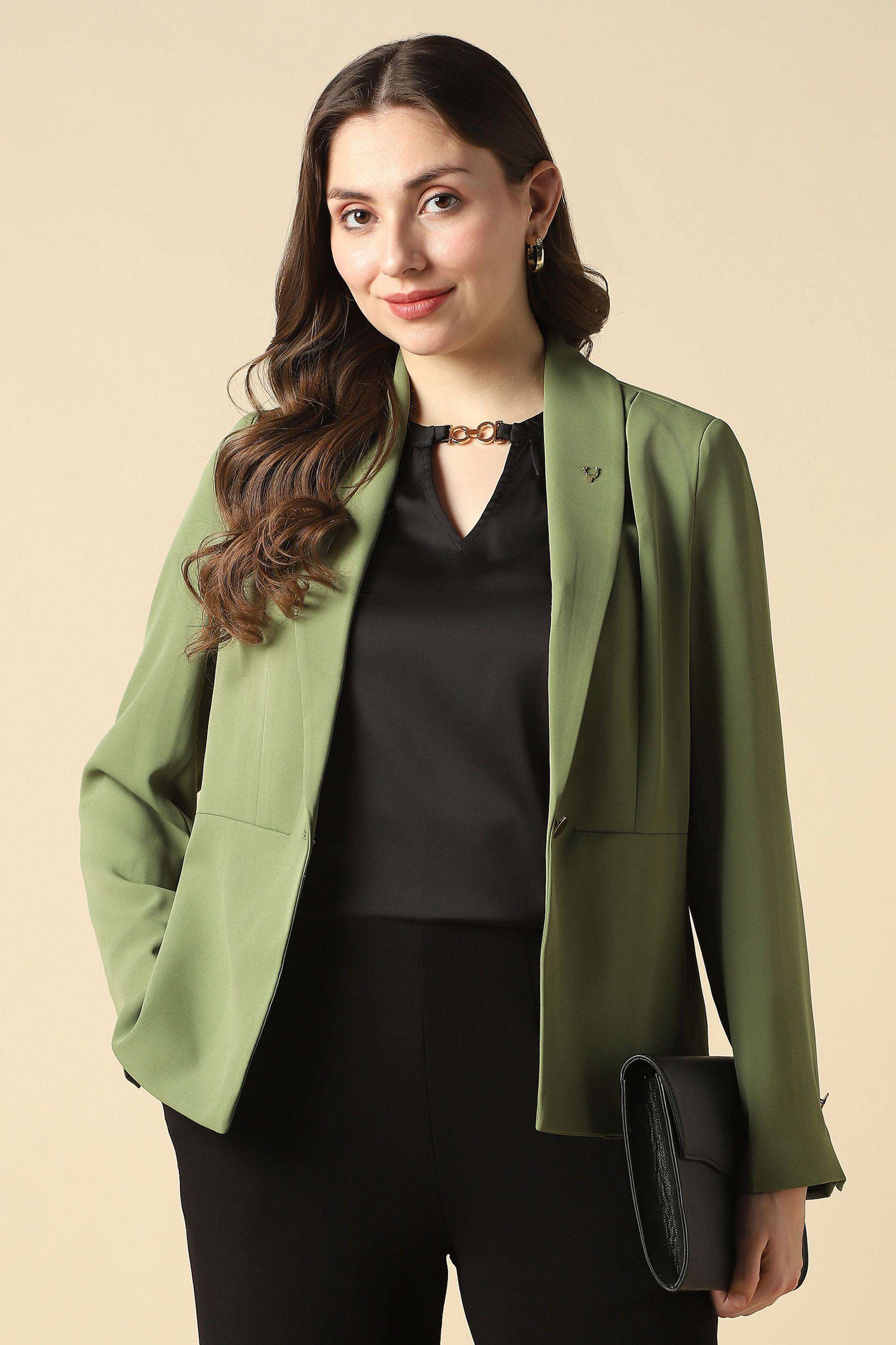 Solid-Cotton-Women-s-Blazer