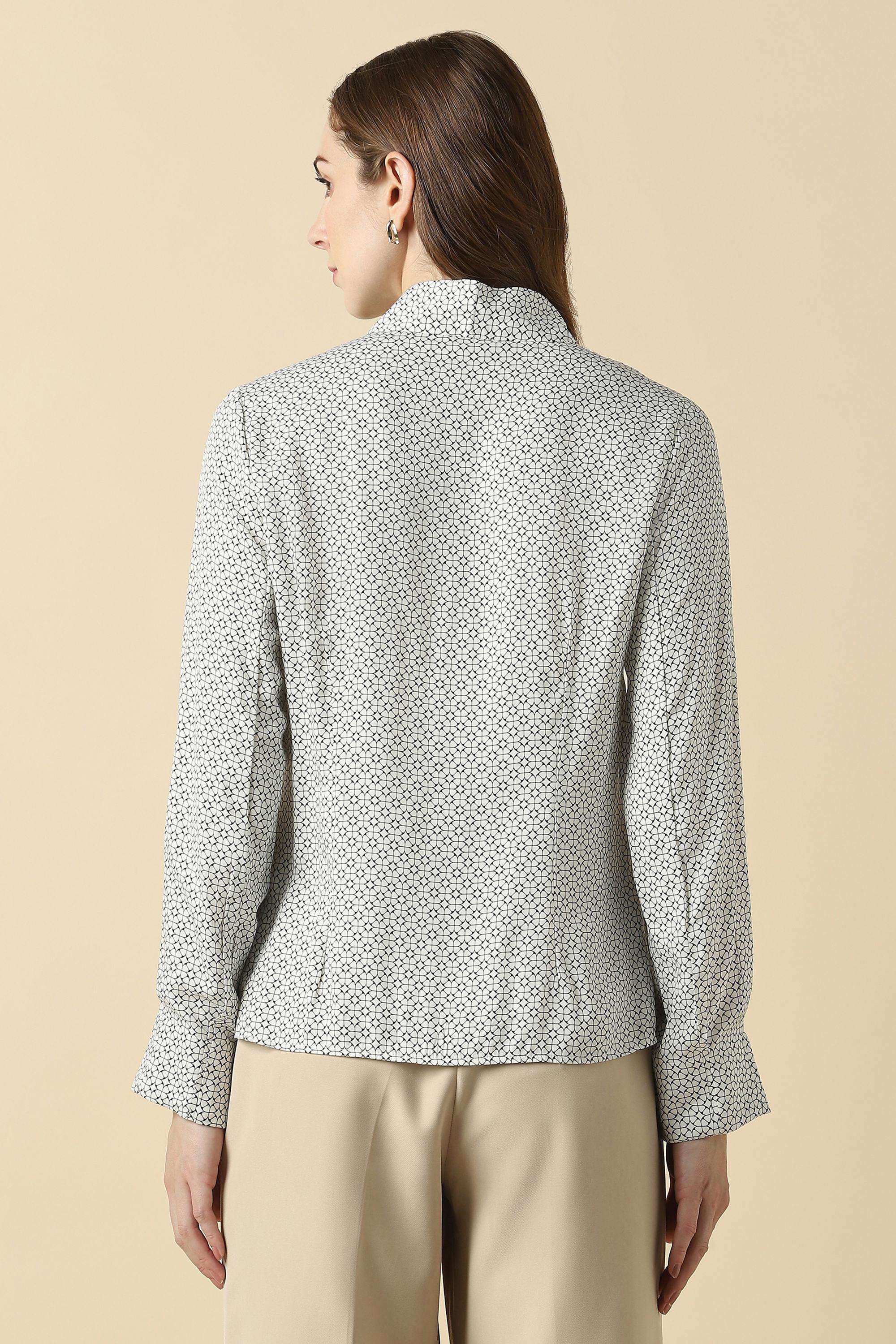 Printed-Rayon-V-Neck-Women-s-Shirt