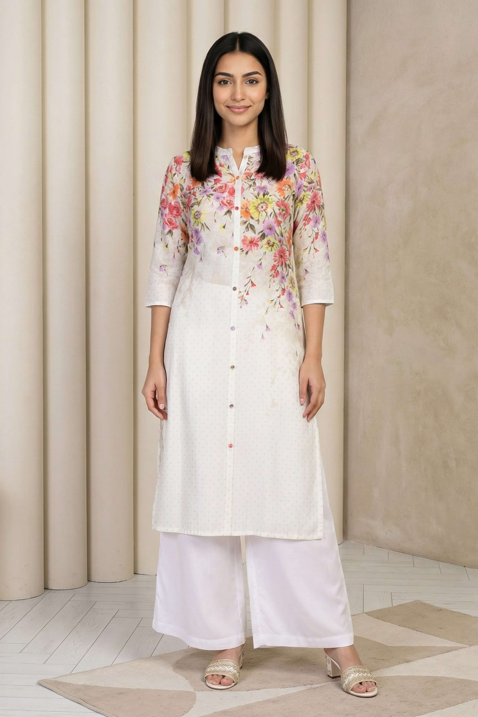Printed-Viscose-Women-Festive-Wear-Kurta