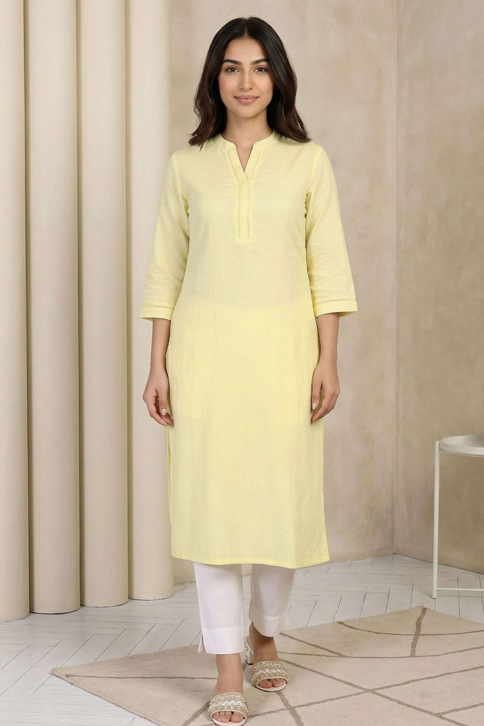 Solid-Viscose-Women-Festive-Wear-Kurta
