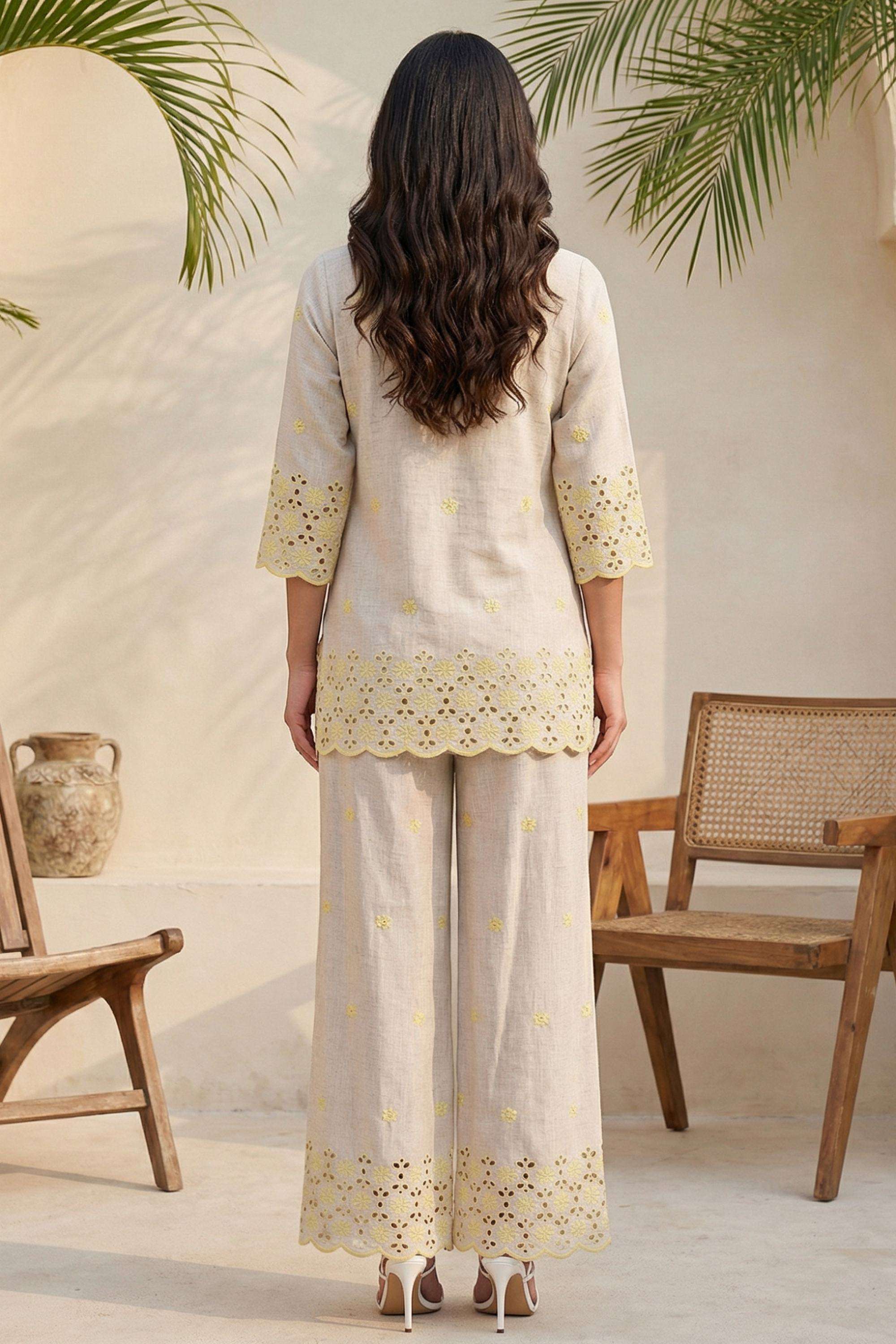 Embroidered-Viscose-Collared-Women-s-Festive-Wear-Co-Ord-Set