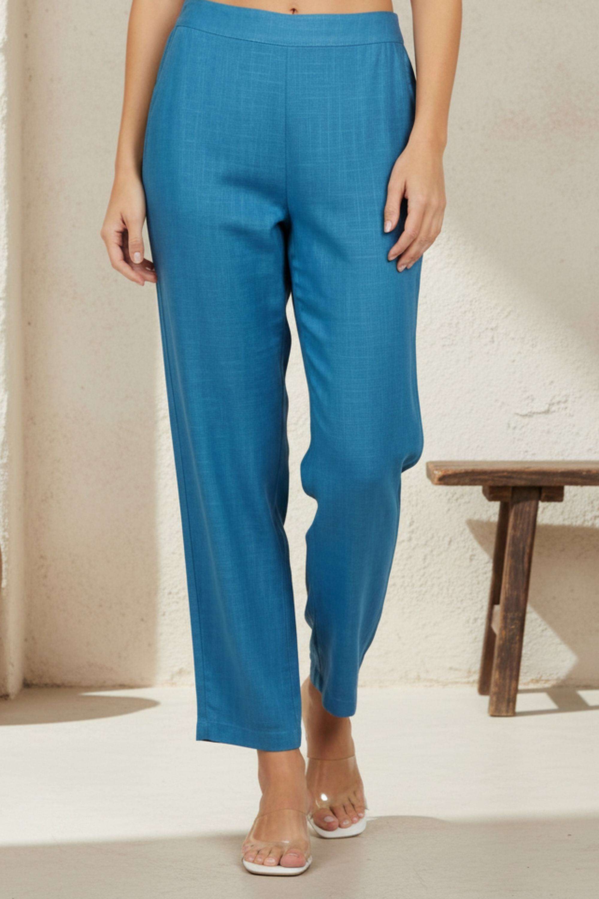 Solid-Regular-Fit-Viscose-Women-s-Festive-Wear-Palazzos