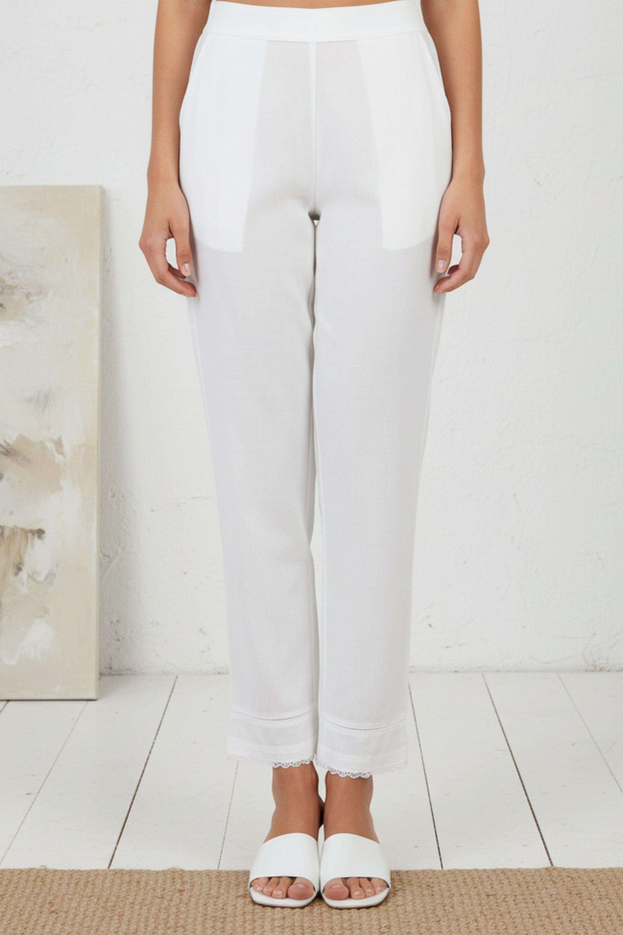 Solid-Straight-Fit-Cotton-Women-s-Festive-Wear-Trousers