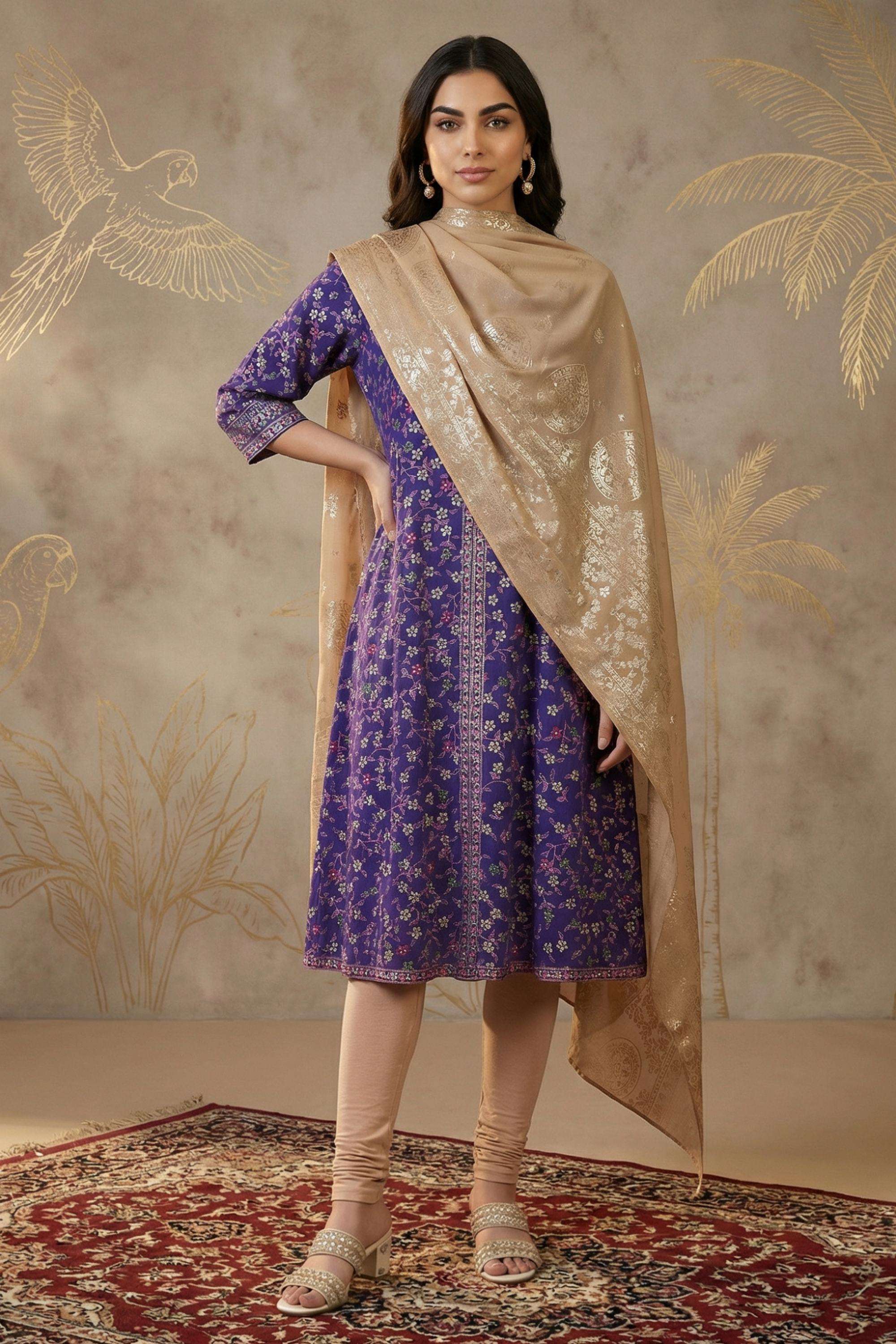 Floral-Polyester-Woven-Women-s-Dupatta