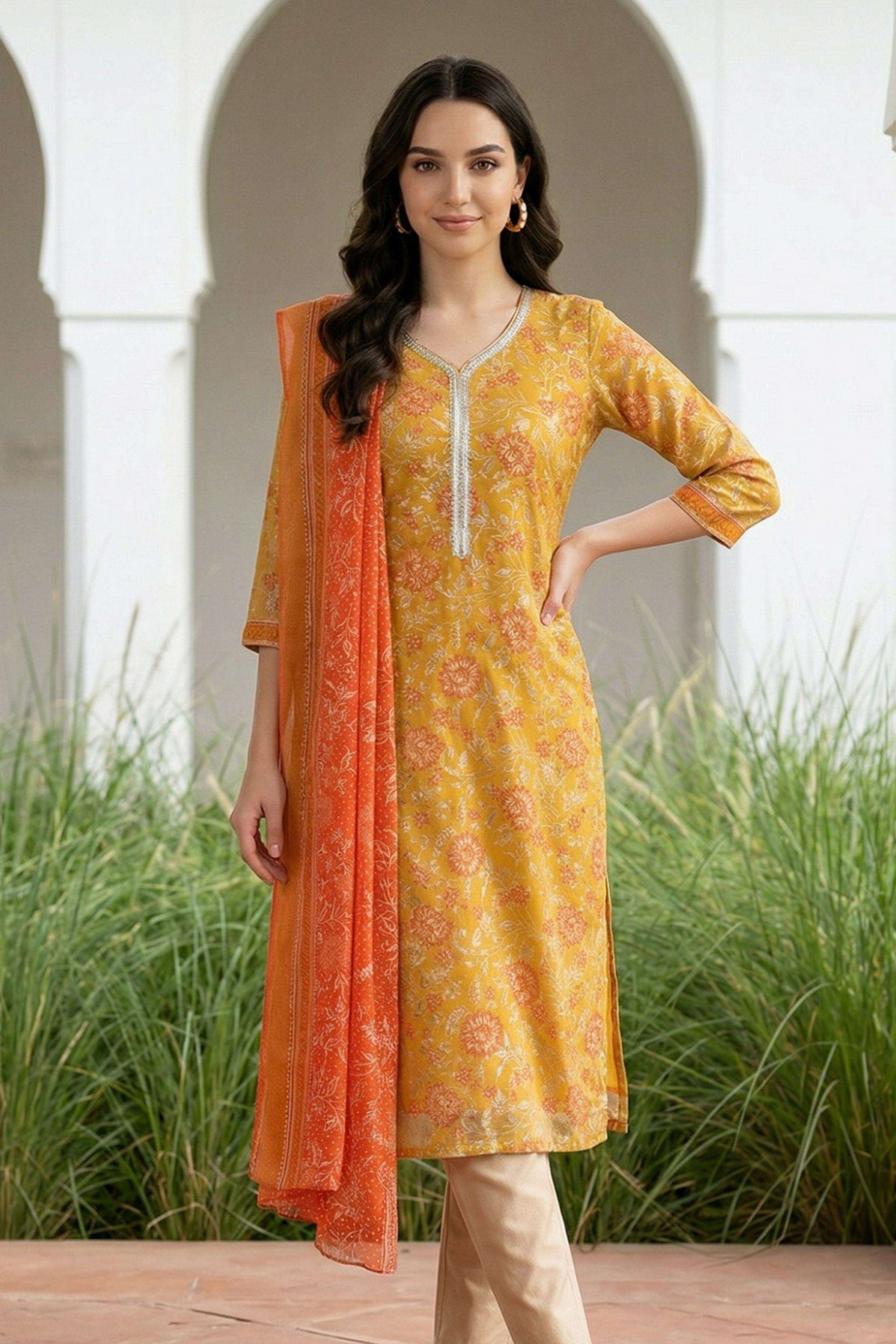 Geometric-Print-Chiffon-Woven-Women-s-Dupatta
