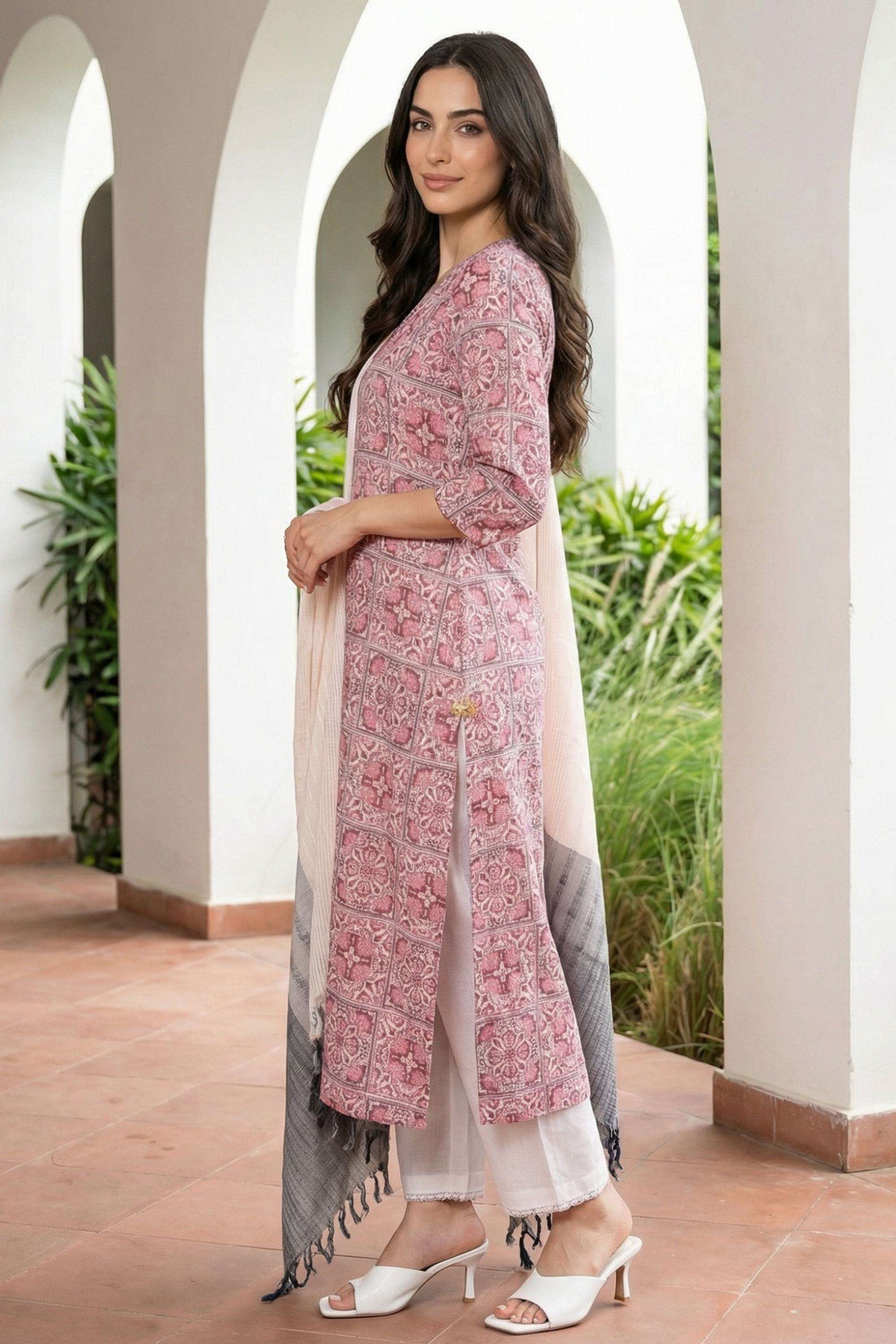 Stripes-Cotton-Blend-Woven-Women-s-Dupatta