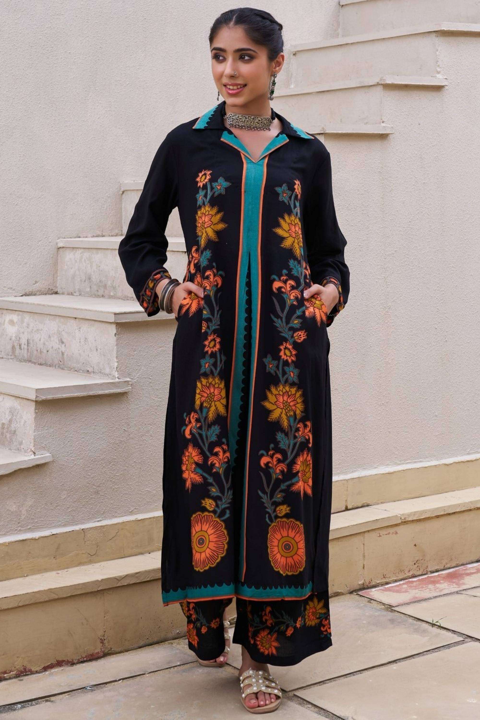 Embellished-Crepe-Women-s-Ethnic-Kurta-Set