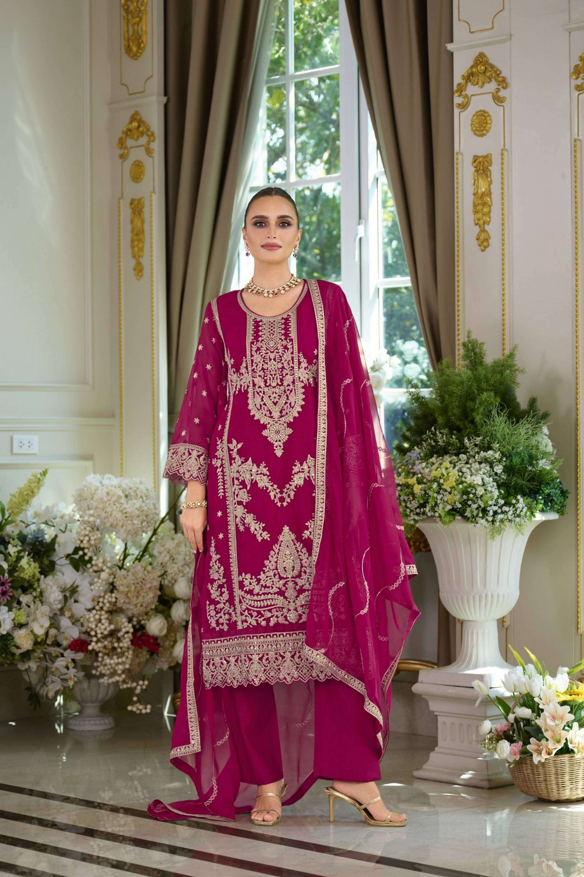 Embellished-Blended-Fabric-Women-s-Ethnic-Kurta-Set